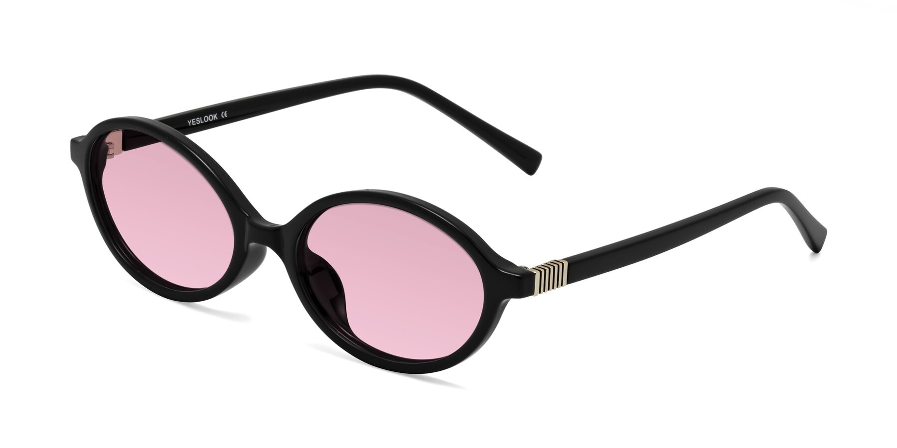 Angle of Ubell in Black with Light Wine Tinted Lenses
