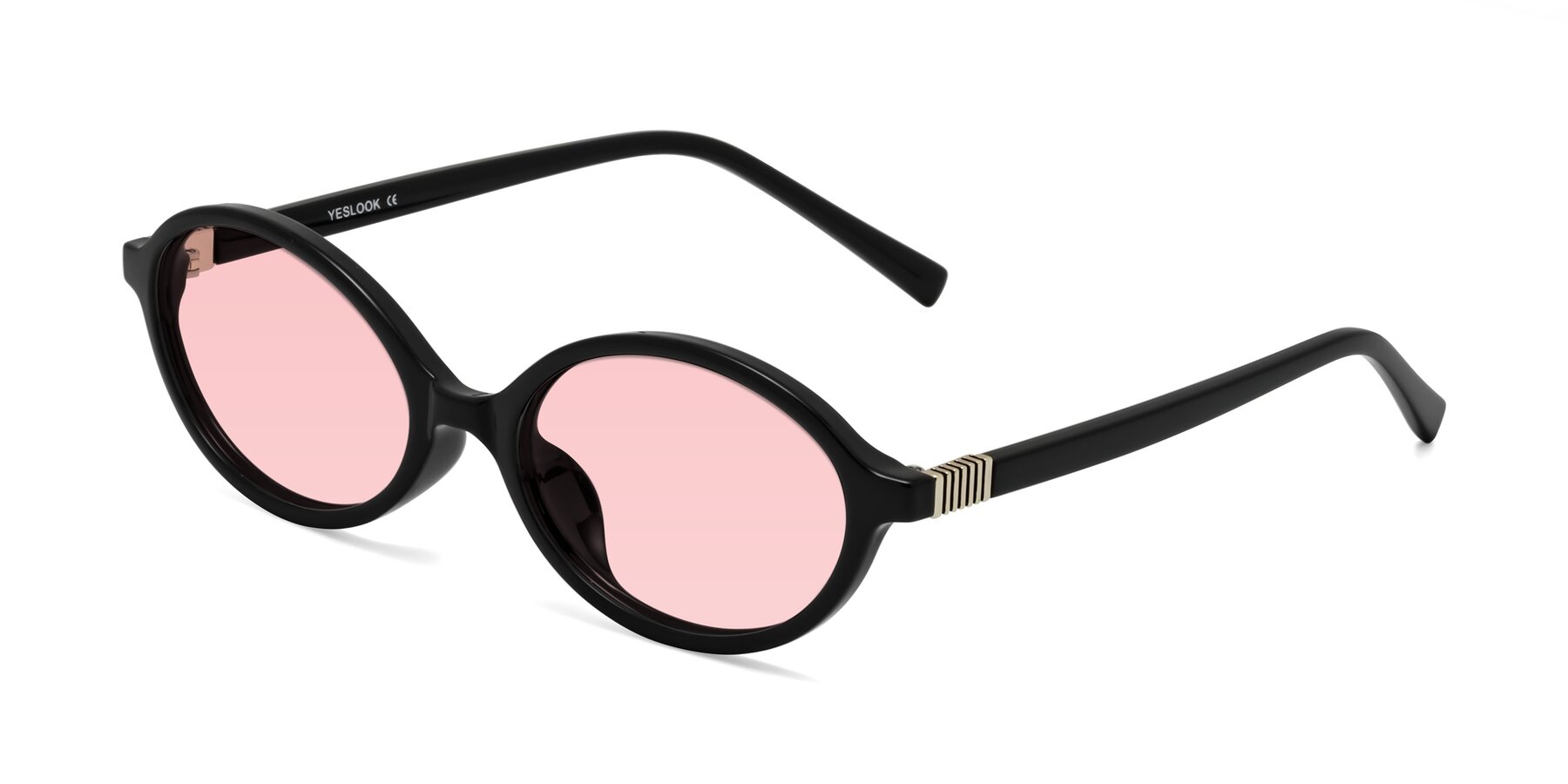 Angle of Ubell in Black with Light Garnet Tinted Lenses