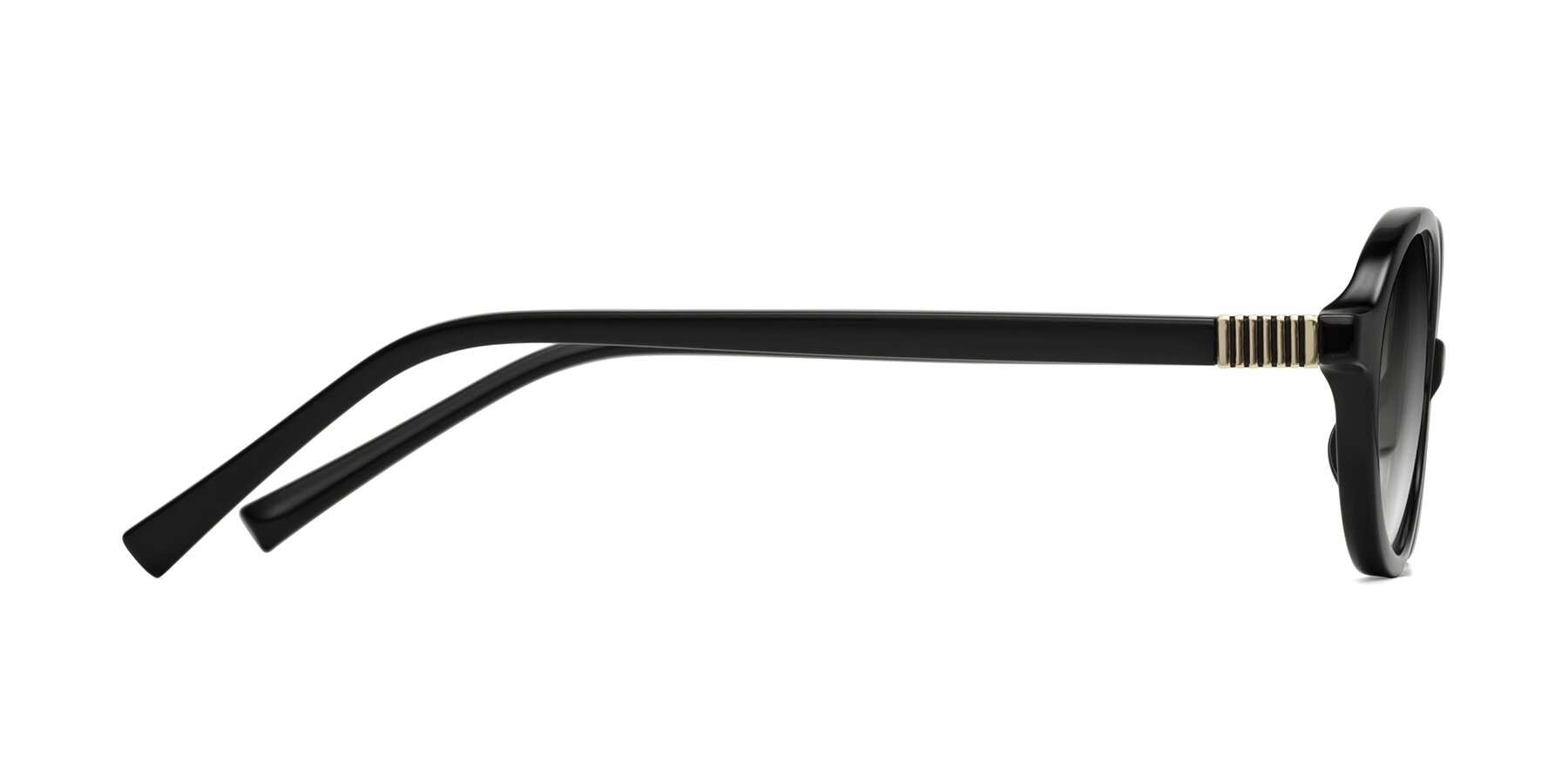 Side of Ubell in Black with Gray Gradient Lenses