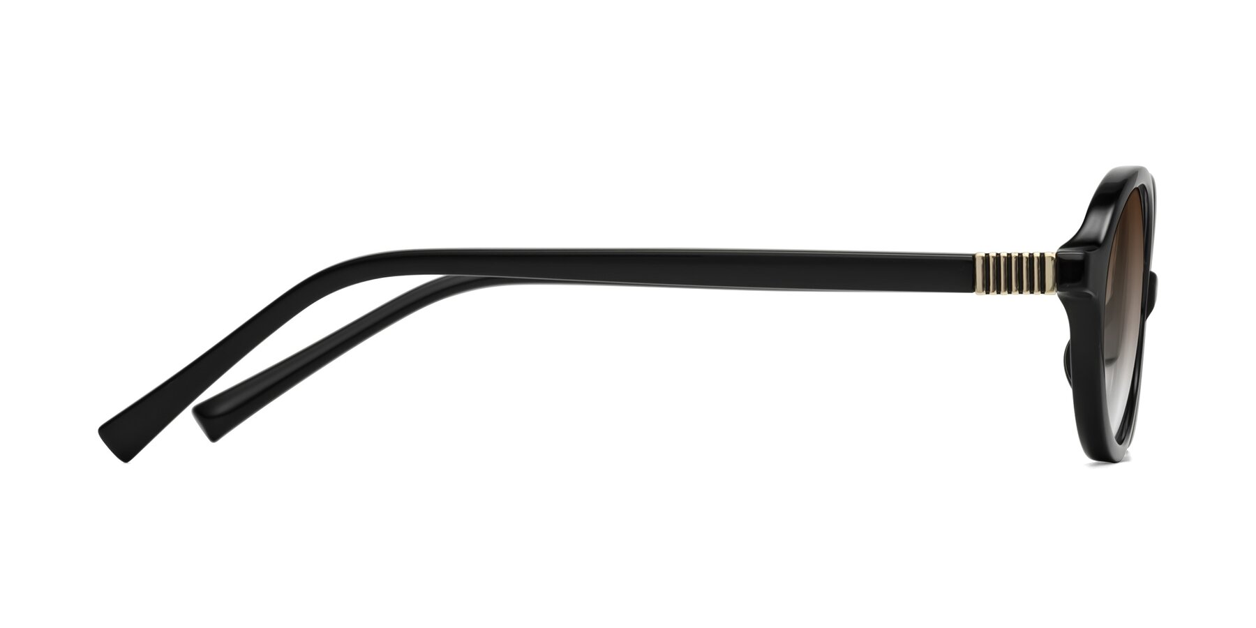 Side of Ubell in Black with Brown Gradient Lenses