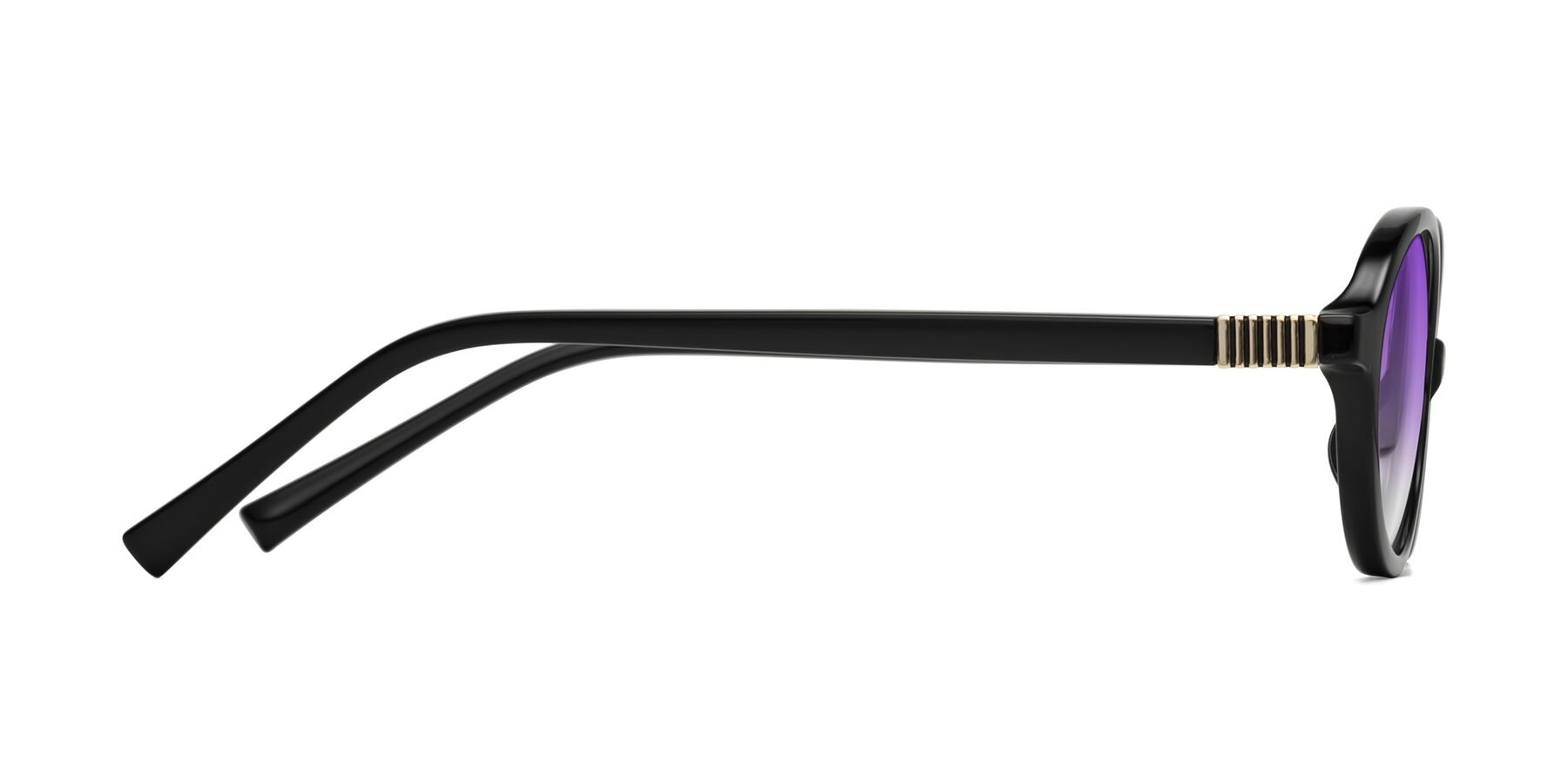 Side of Ubell in Black with Purple Gradient Lenses