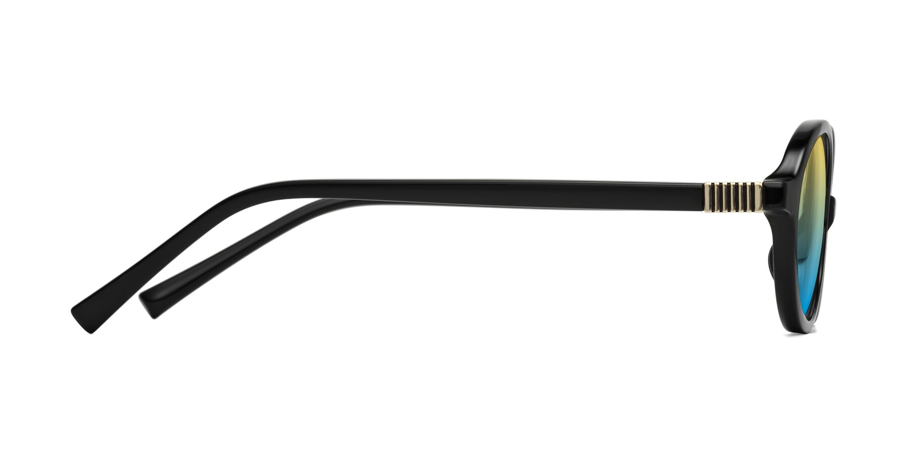 Side of Ubell in Black with Yellow / Blue Gradient Lenses
