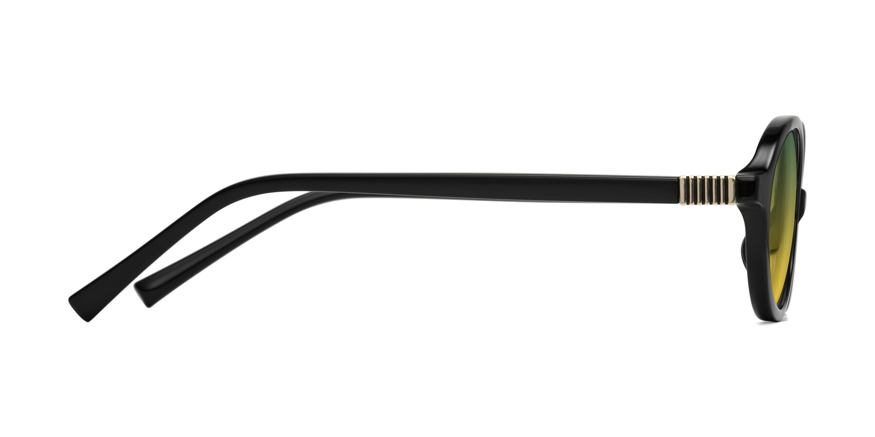 Side of Ubell in Black with Green / Yellow Gradient Lenses