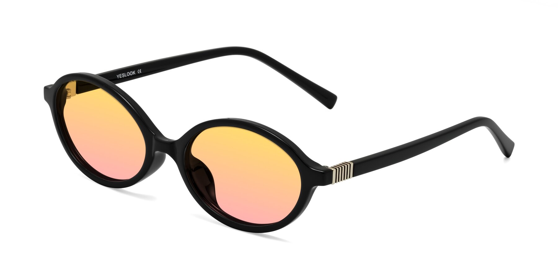 Angle of Ubell in Black with Yellow / Pink Gradient Lenses