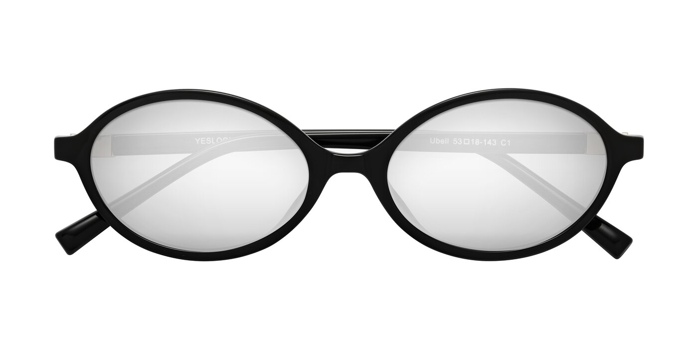 Ubell - Black Flash Mirrored Sunglasses
