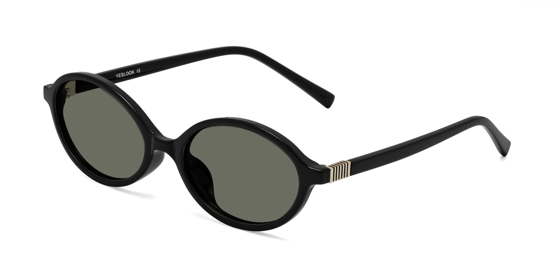 Angle of Ubell in Black with Gray Polarized Lenses