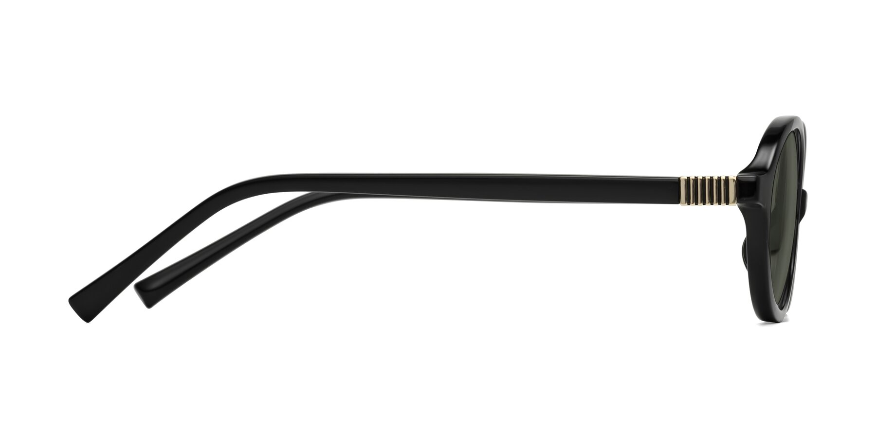 Side of Ubell in Black with Gray Polarized Lenses