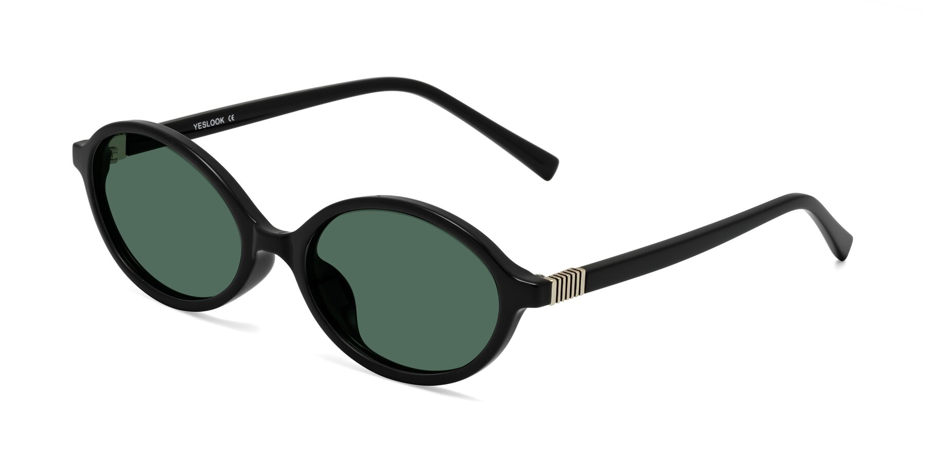 Angle of Ubell in Black with Green Polarized Lenses