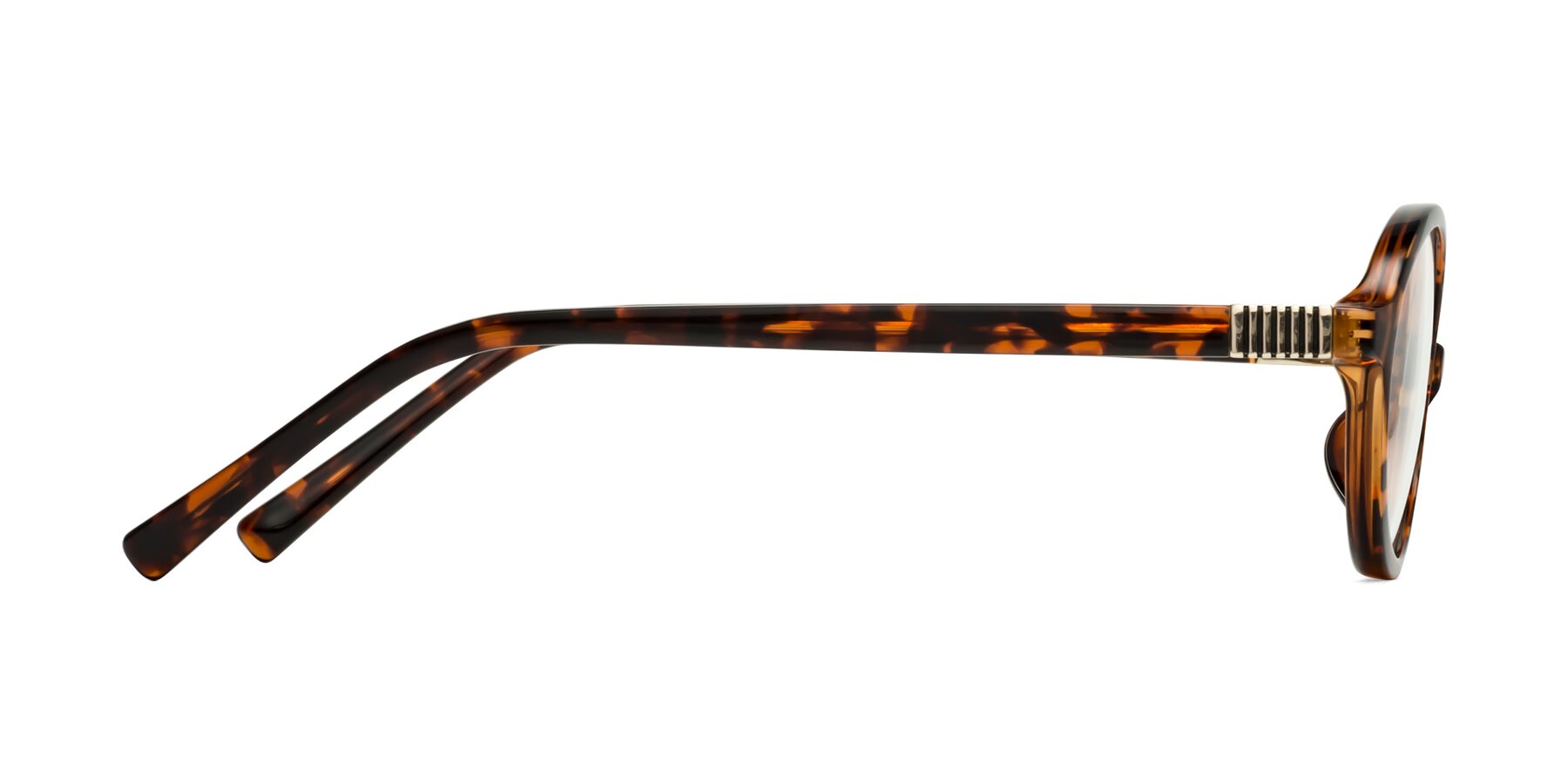 Side of Ubell in Tortoise with Clear Blue Light Blocking Lenses