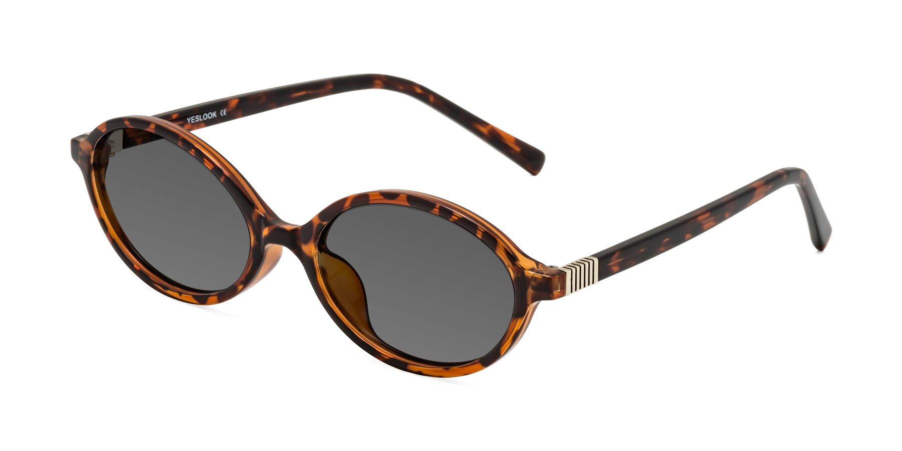 Angle of Ubell in Tortoise with Medium Gray Tinted Lenses