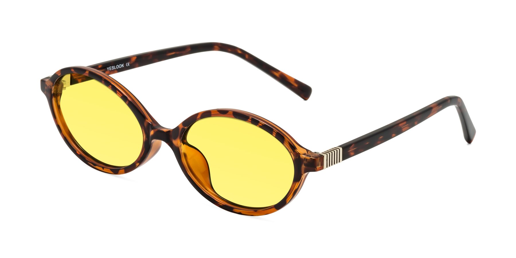 Angle of Ubell in Tortoise with Medium Yellow Tinted Lenses