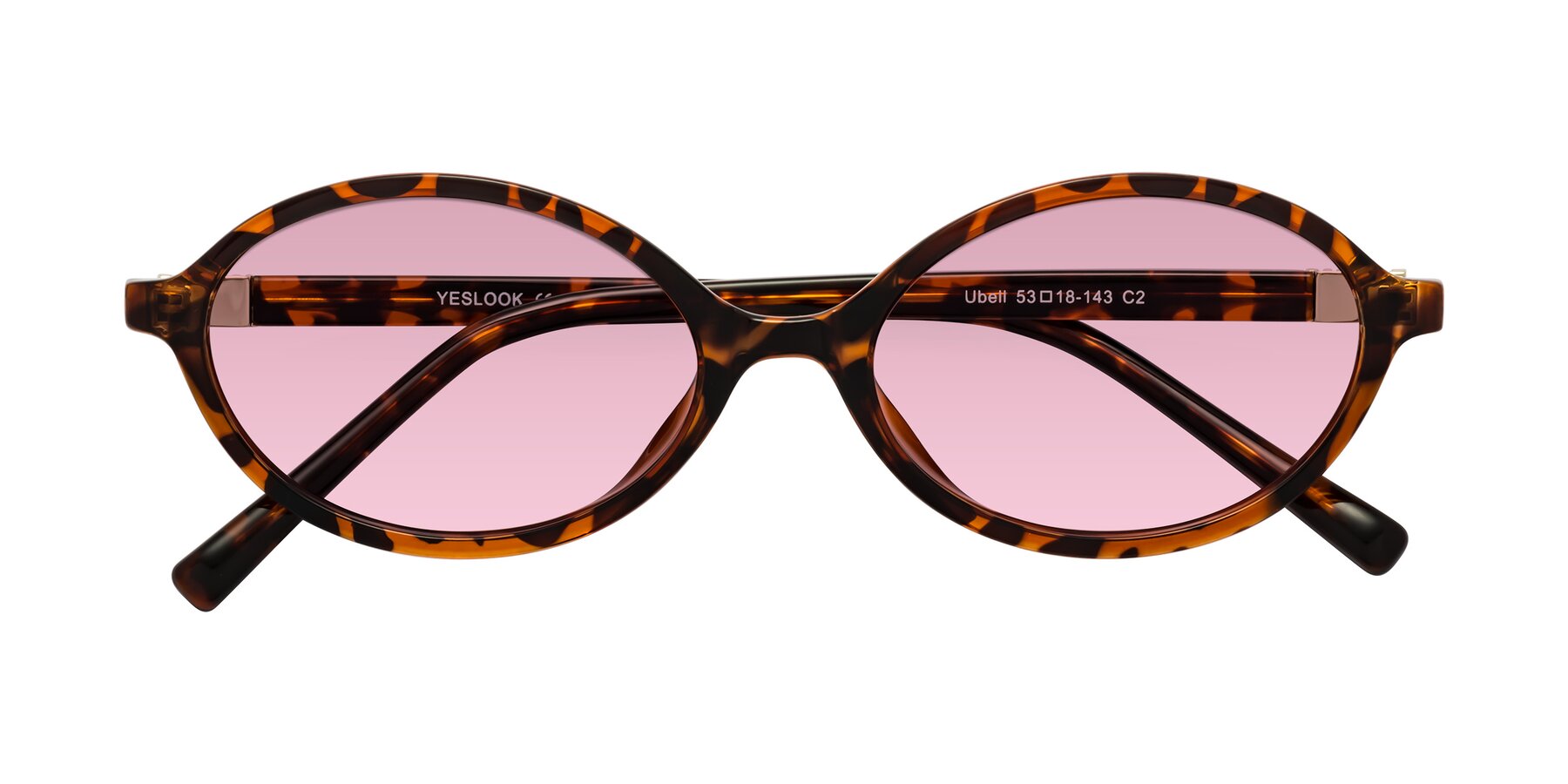 Folded Front of Ubell in Tortoise with Light Wine Tinted Lenses