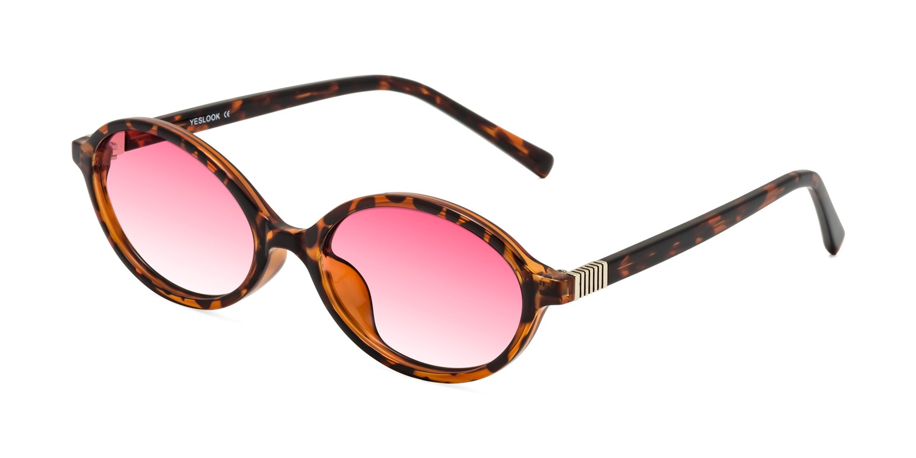 Angle of Ubell in Tortoise with Pink Gradient Lenses