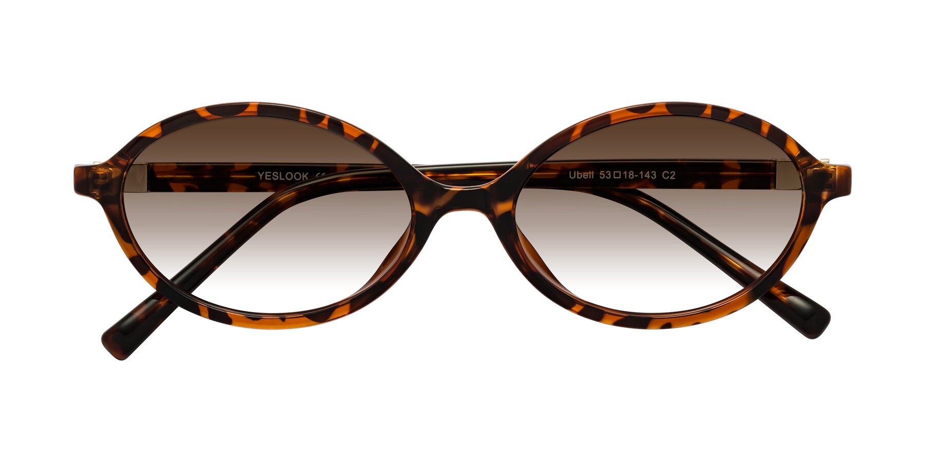 Folded Front of Ubell in Tortoise with Brown Gradient Lenses