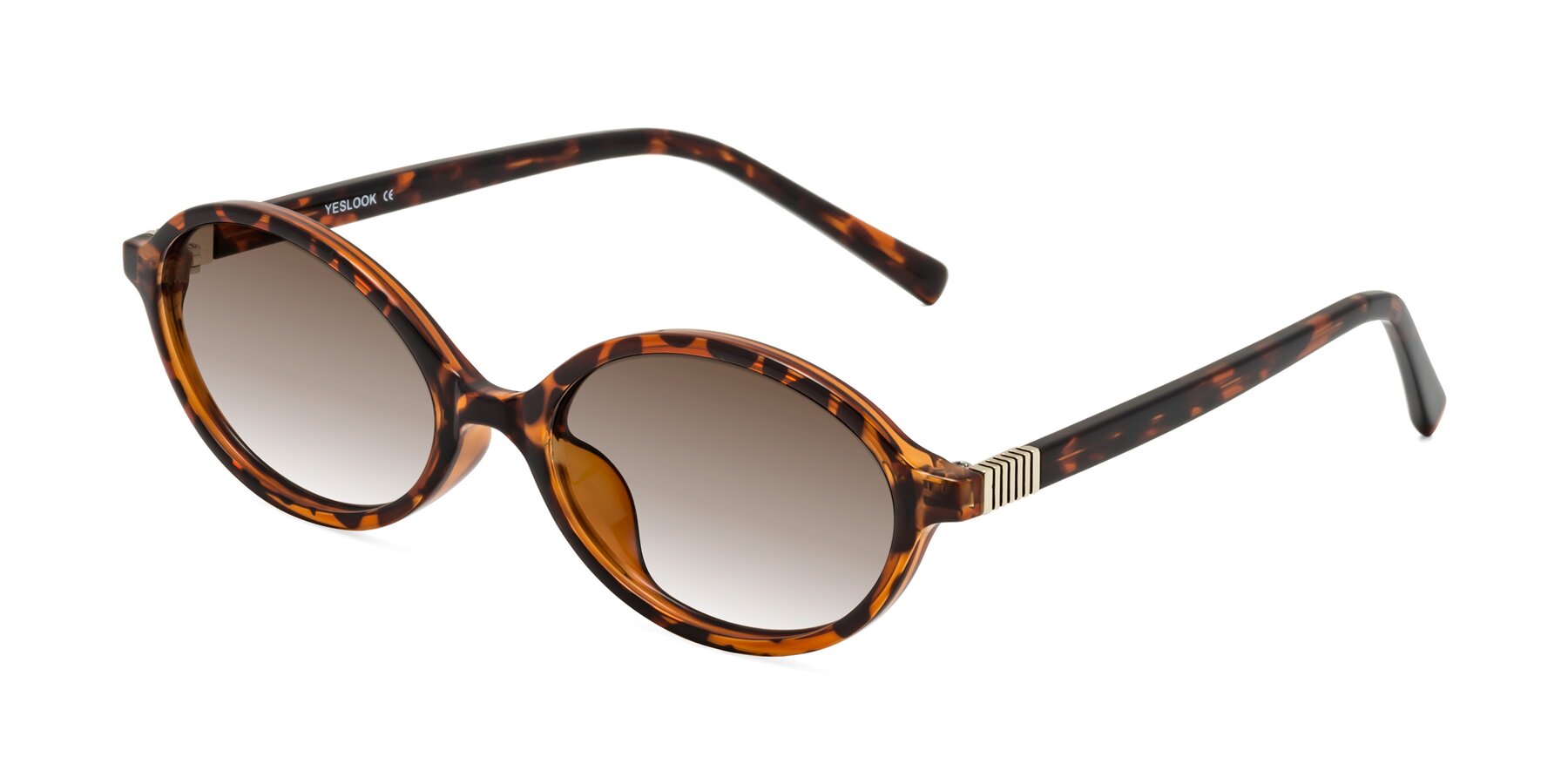 Angle of Ubell in Tortoise with Brown Gradient Lenses