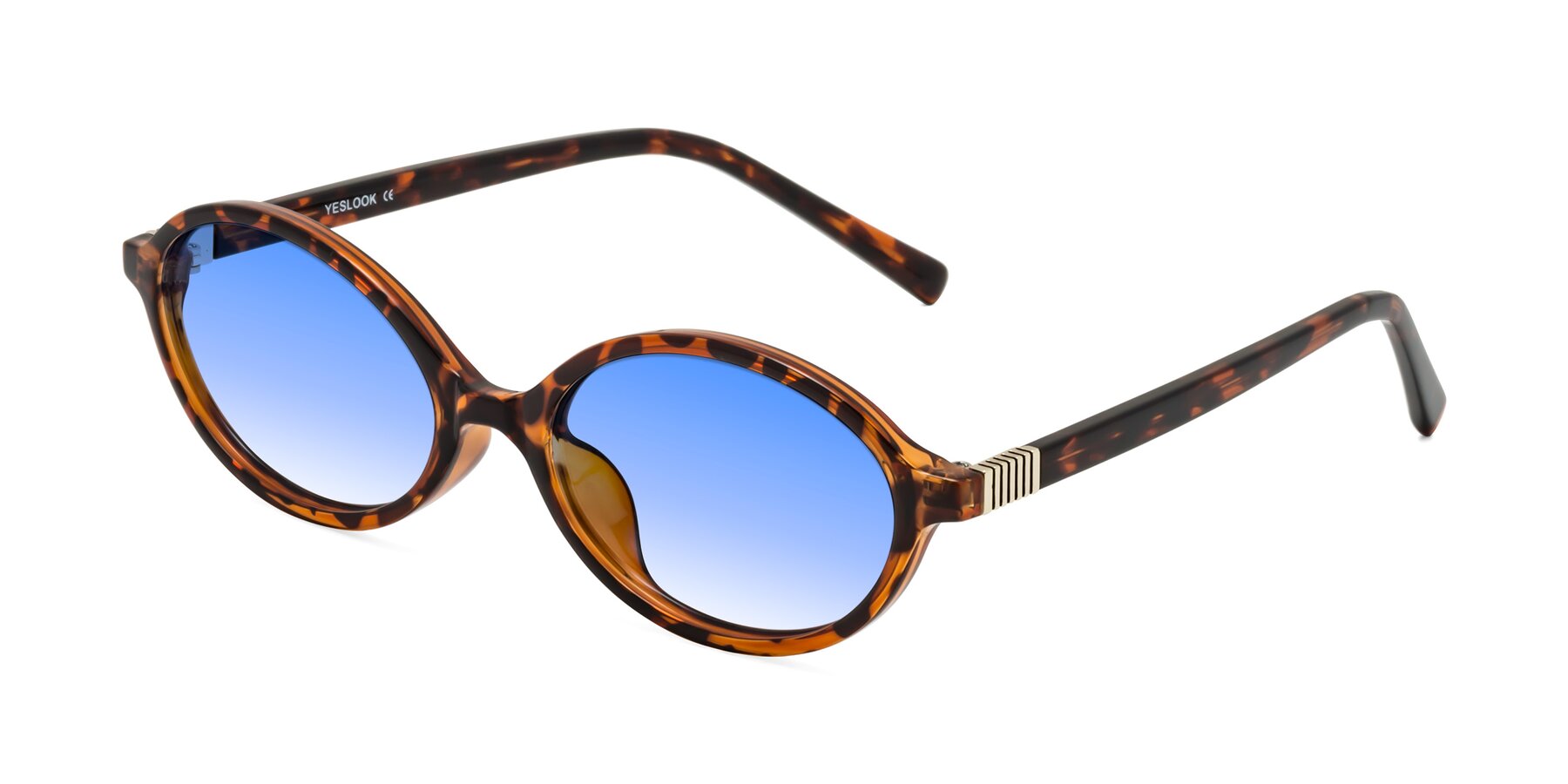 Angle of Ubell in Tortoise with Blue Gradient Lenses