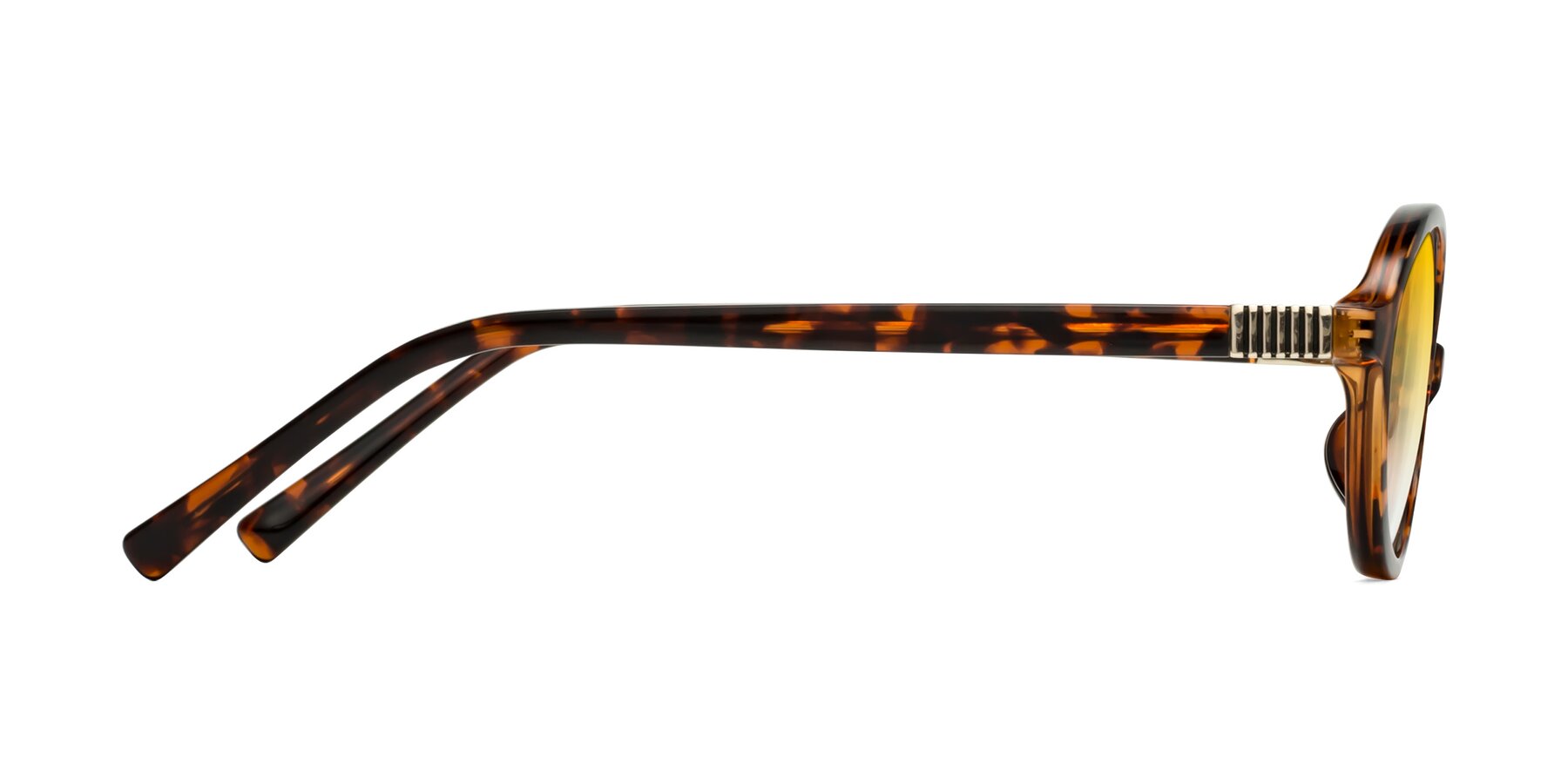 Side of Ubell in Tortoise with Yellow Gradient Lenses
