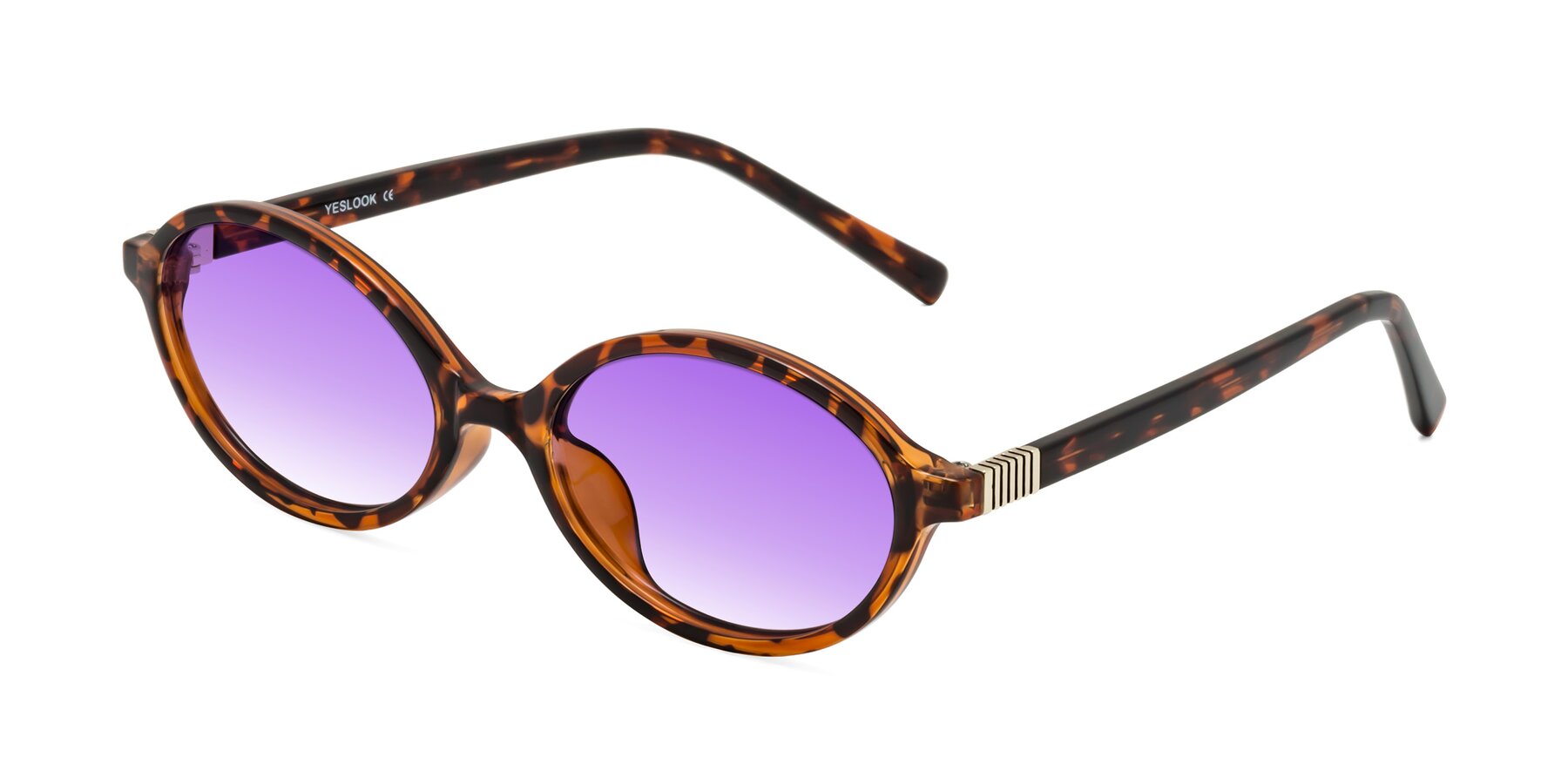 Angle of Ubell in Tortoise with Purple Gradient Lenses
