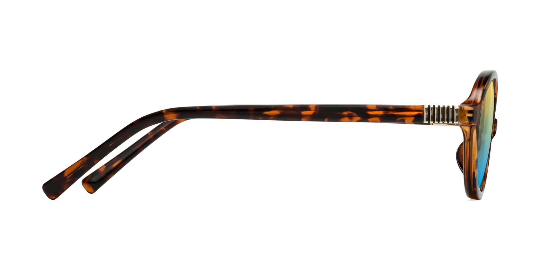 Side of Ubell in Tortoise with Yellow / Blue Gradient Lenses