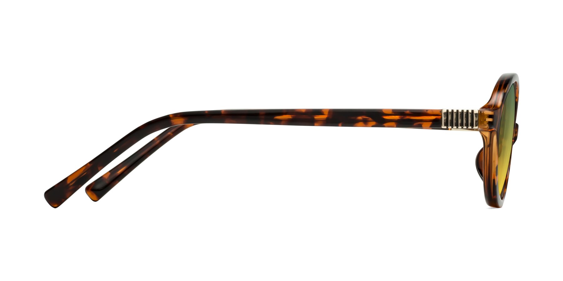 Side of Ubell in Tortoise with Green / Yellow Gradient Lenses