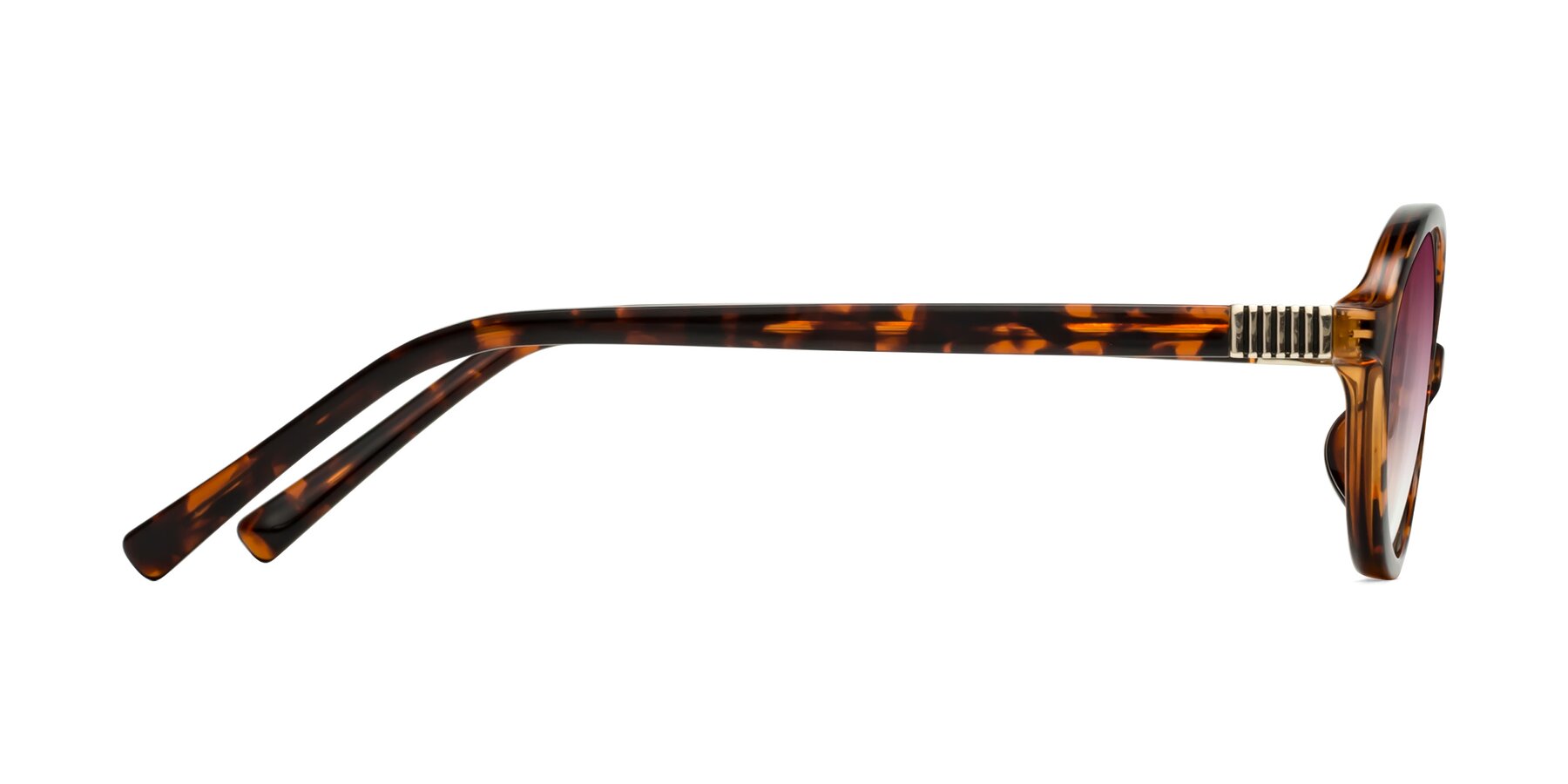 Side of Ubell in Tortoise with Wine Gradient Lenses
