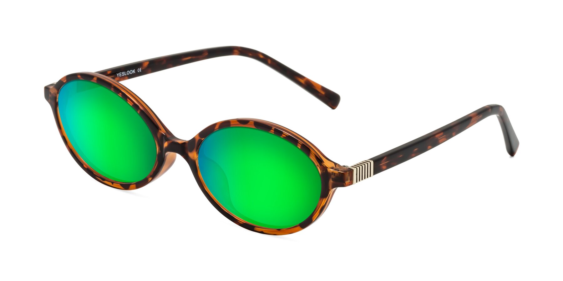 Angle of Ubell in Tortoise with Green Mirrored Lenses