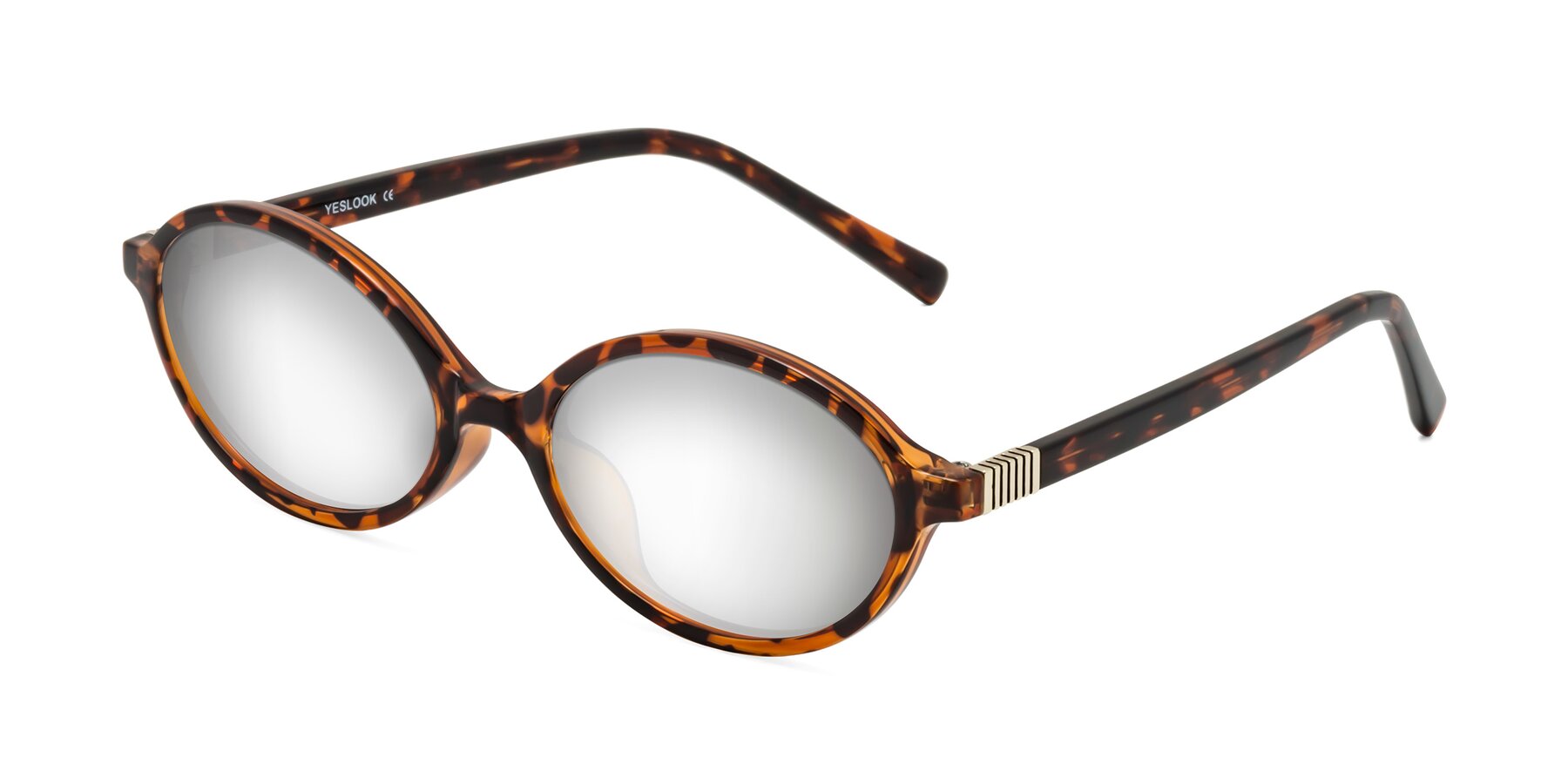 Angle of Ubell in Tortoise with Silver Mirrored Lenses