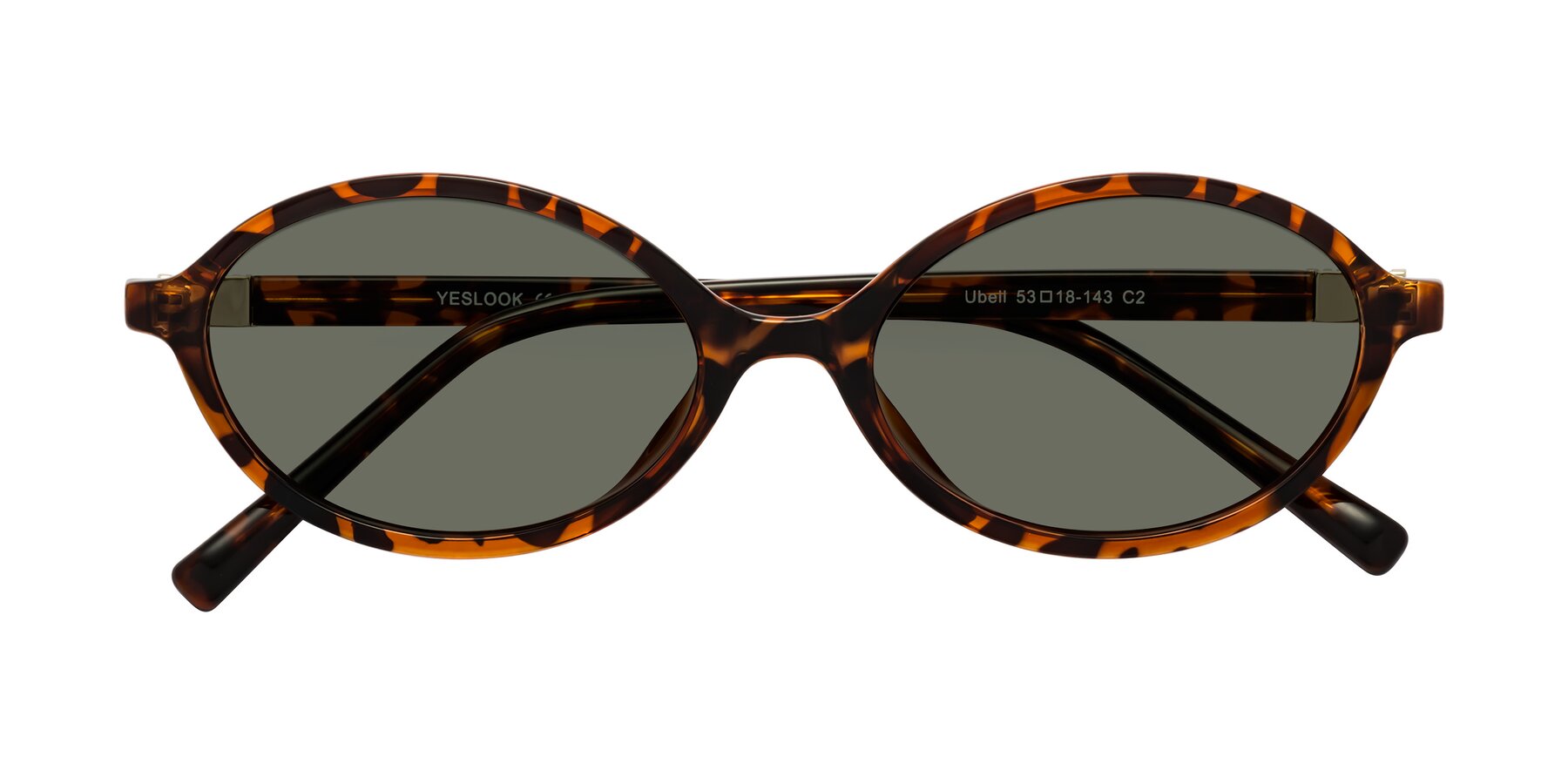Folded Front of Ubell in Tortoise with Gray Polarized Lenses