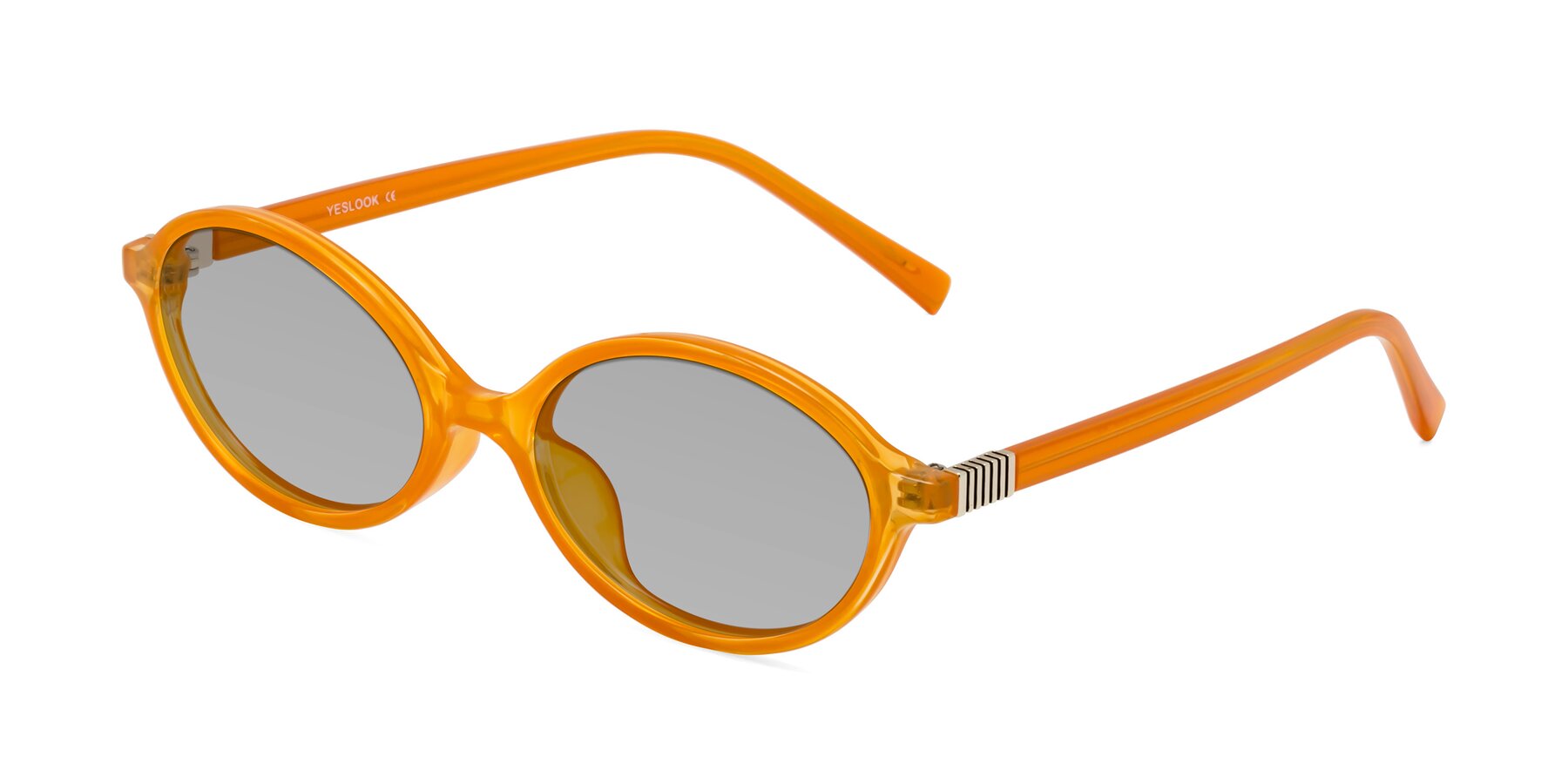 Angle of Ubell in Orange with Light Gray Tinted Lenses
