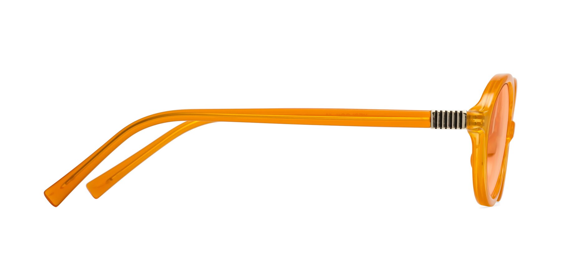 Side of Ubell in Orange with Light Orange Tinted Lenses