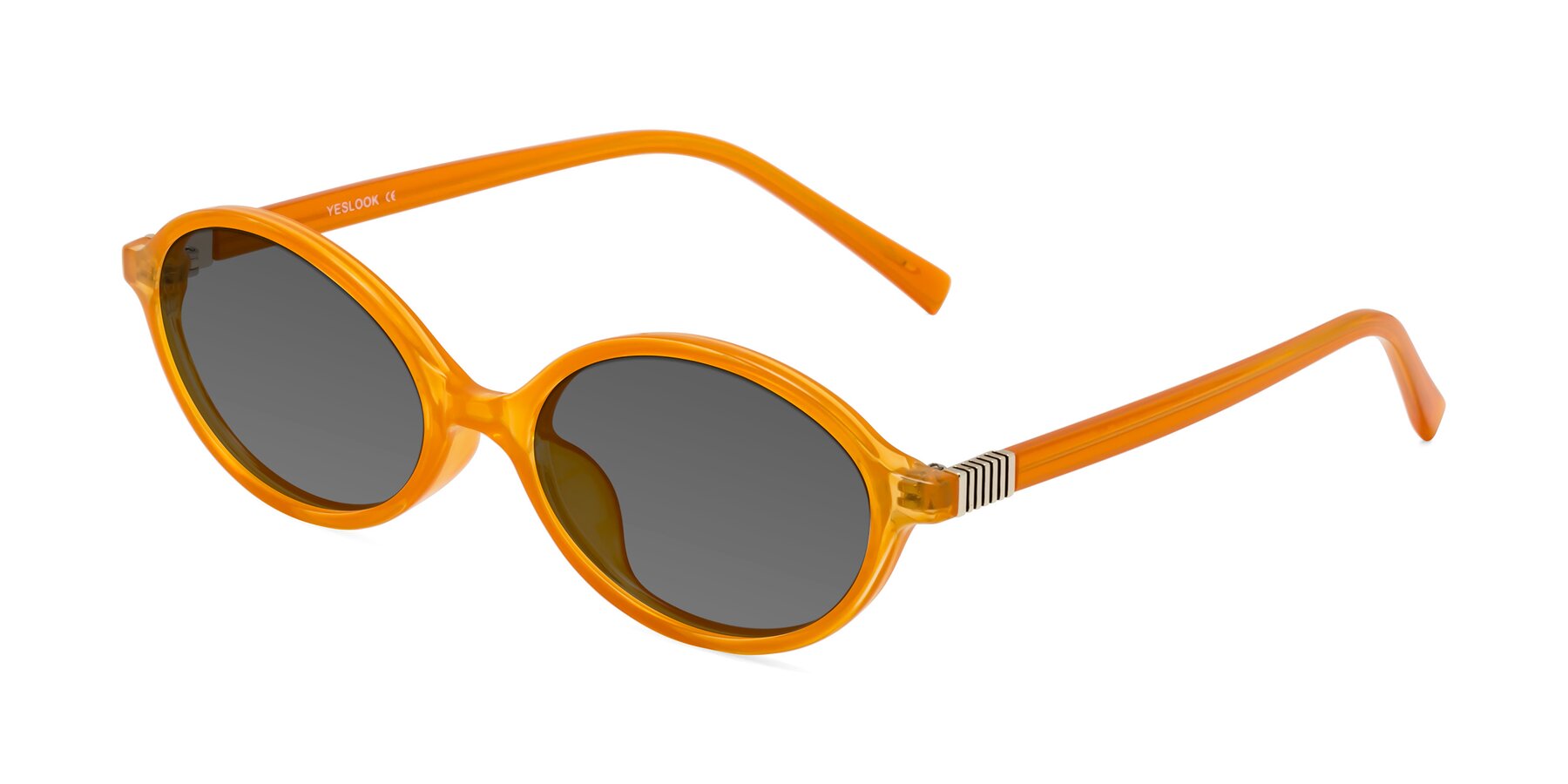 Angle of Ubell in Orange with Medium Gray Tinted Lenses