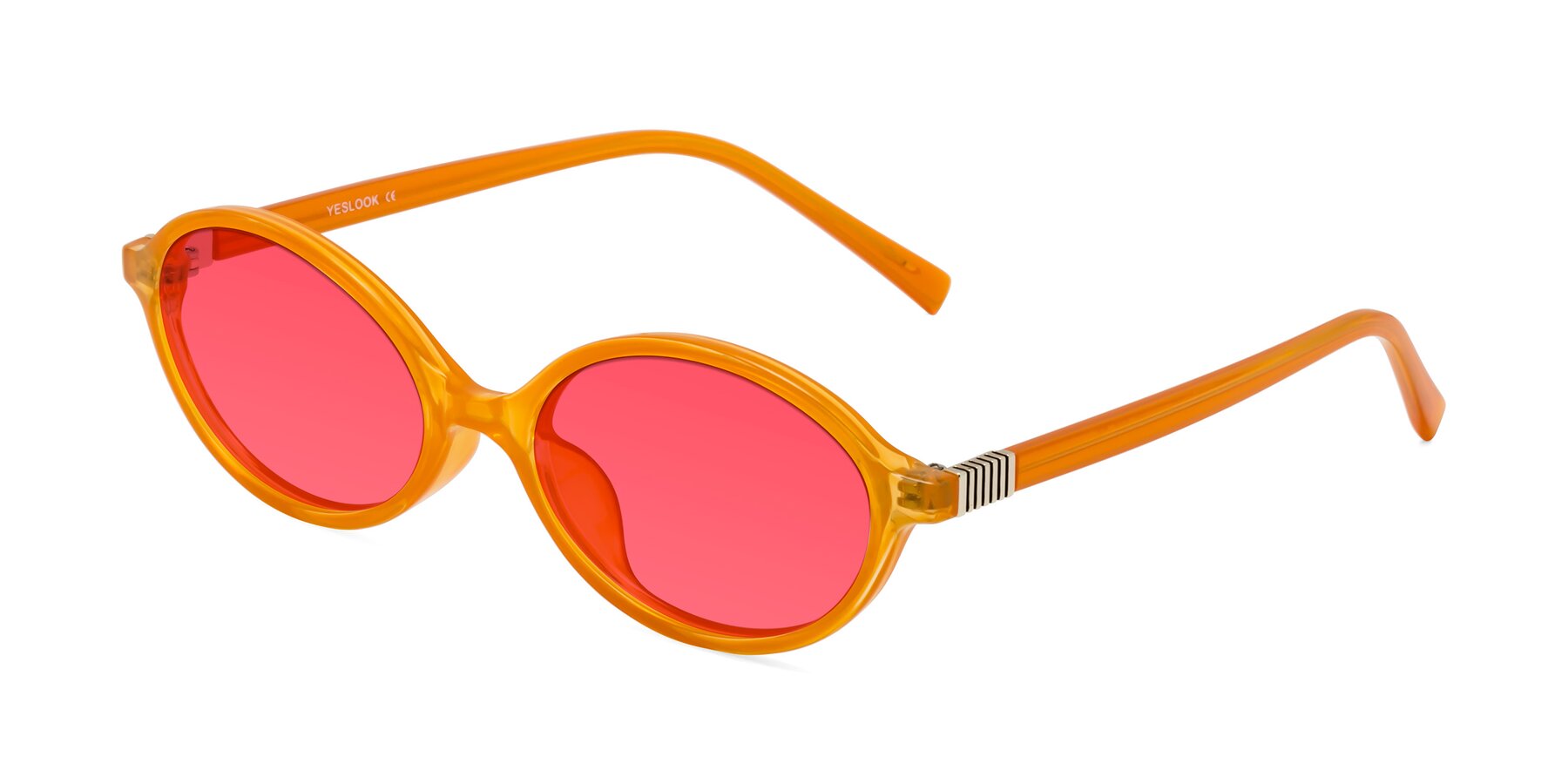 Angle of Ubell in Orange with Red Tinted Lenses