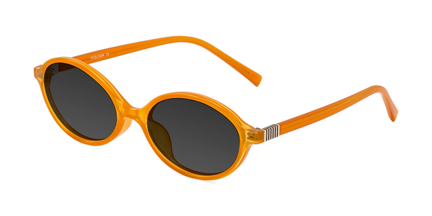 Angle of Ubell in Orange with Gray Tinted Lenses