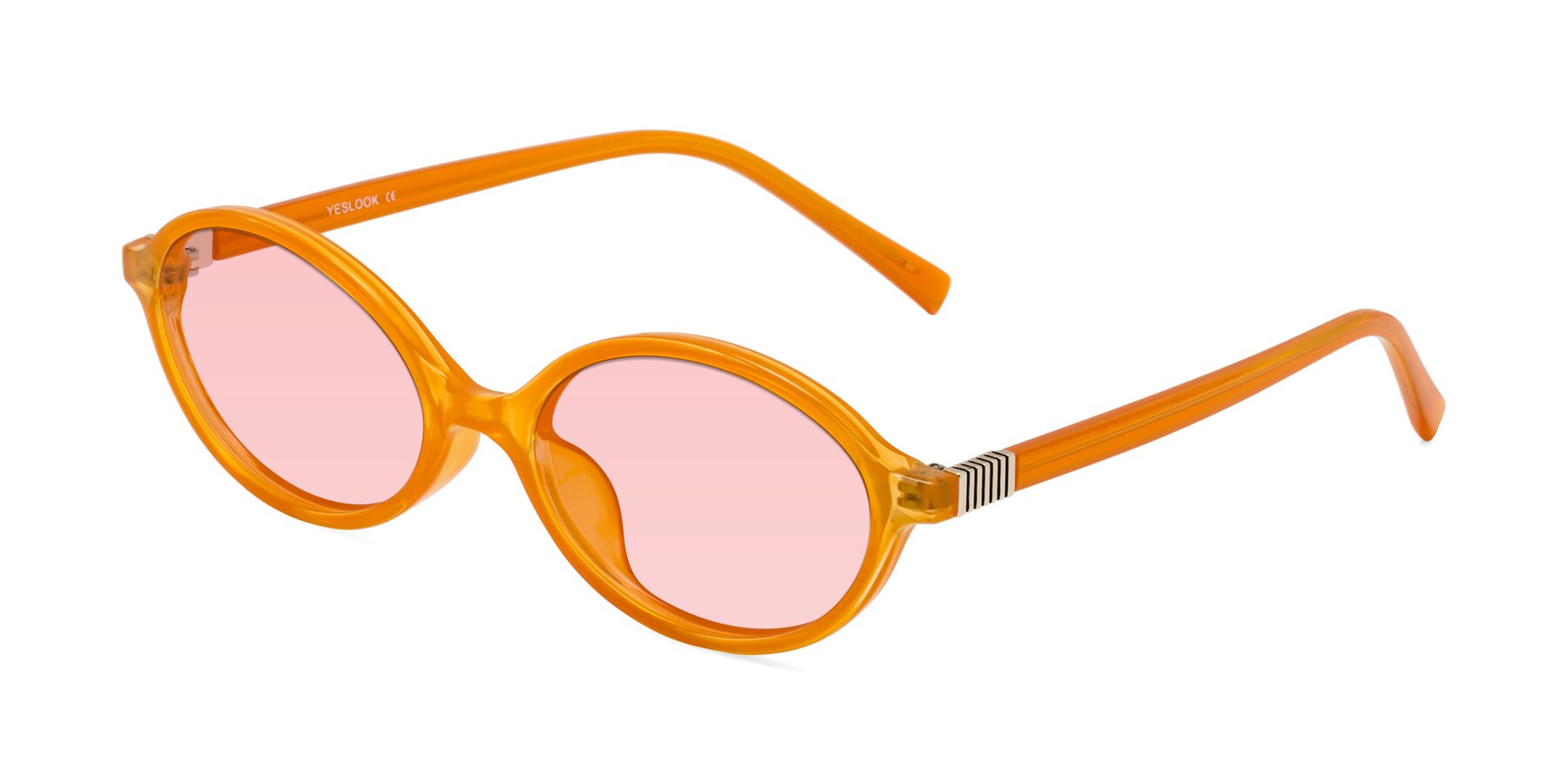 Angle of Ubell in Orange with Light Garnet Tinted Lenses