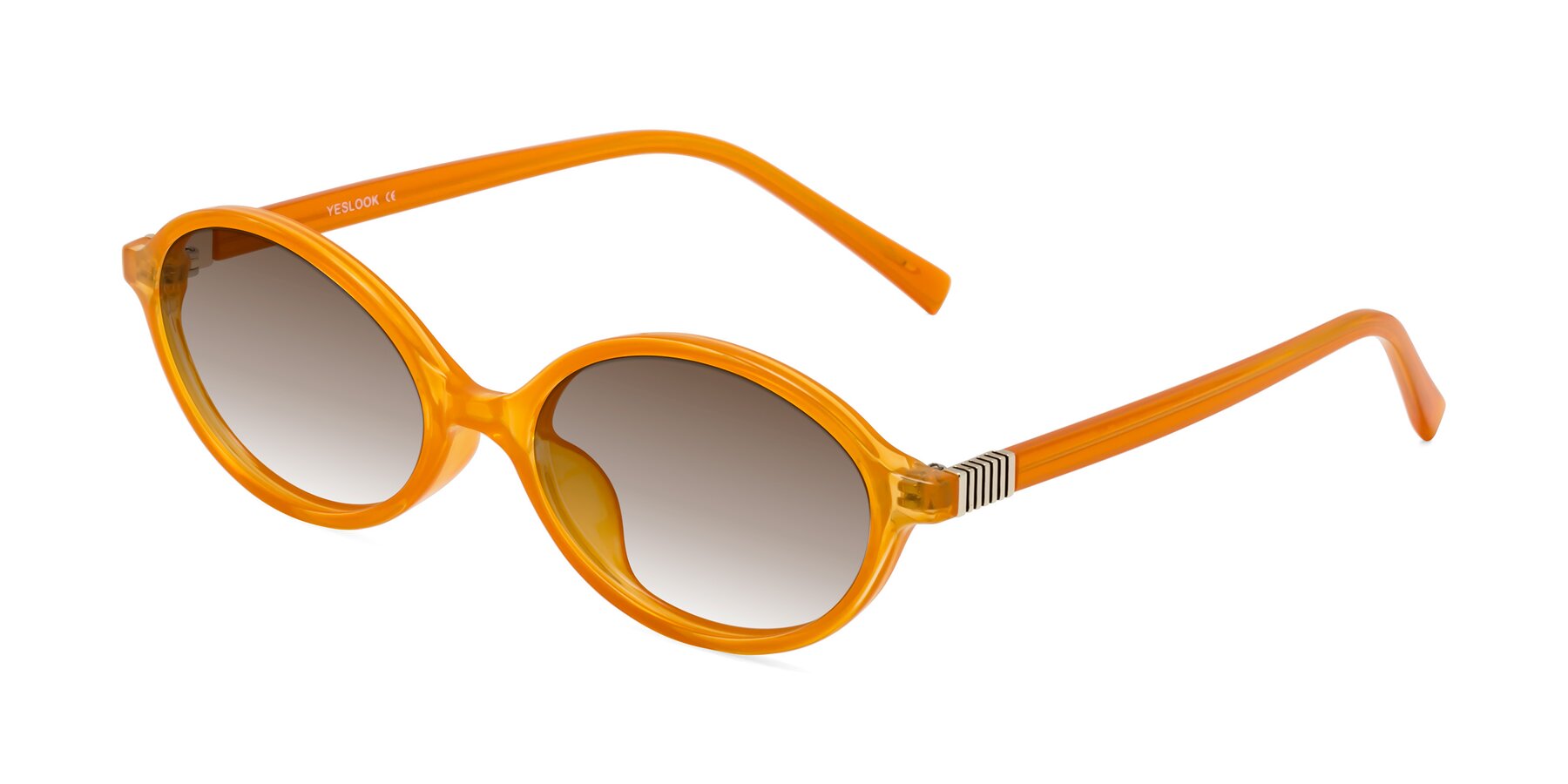 Angle of Ubell in Orange with Brown Gradient Lenses