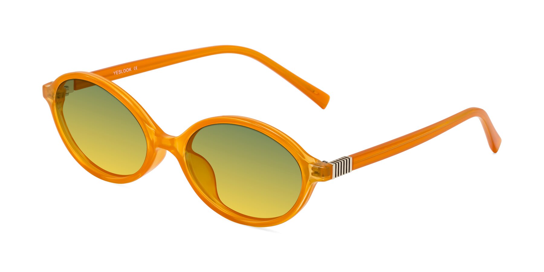 Angle of Ubell in Orange with Green / Yellow Gradient Lenses