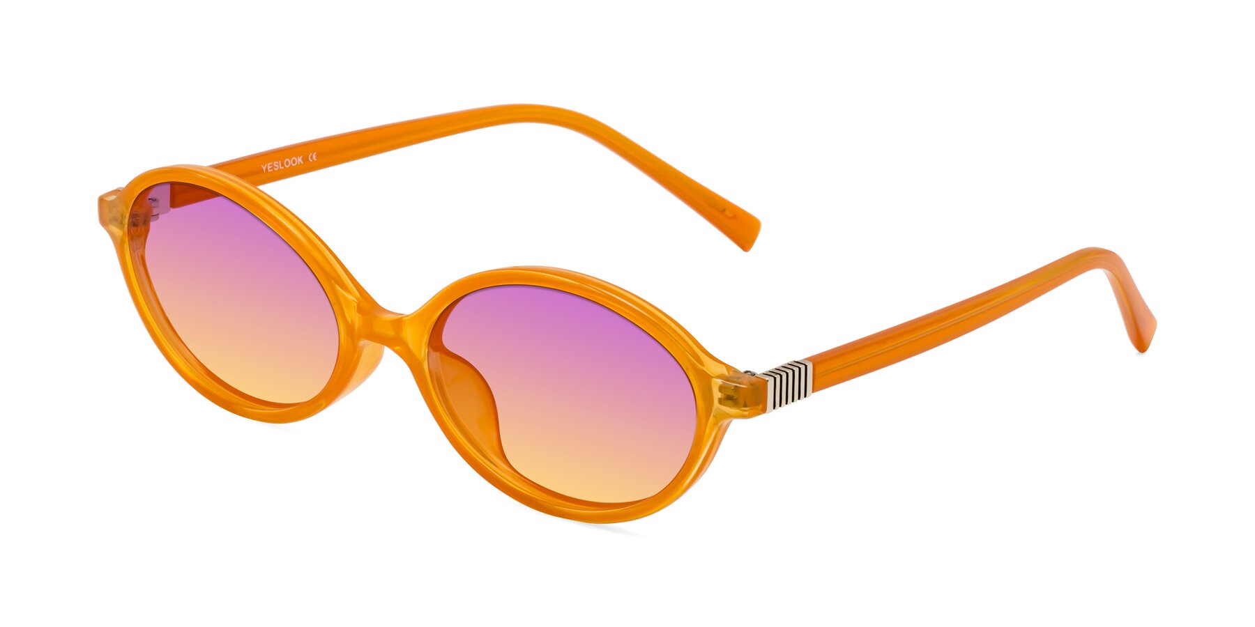 Angle of Ubell in Orange with Purple / Yellow Gradient Lenses