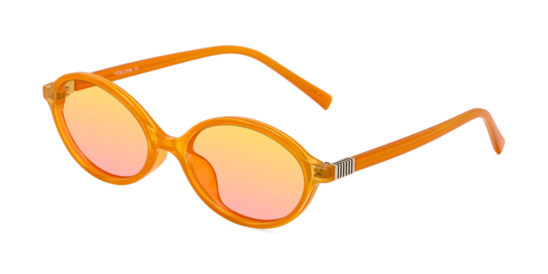 Angle of Ubell in Orange with Yellow / Pink Gradient Lenses