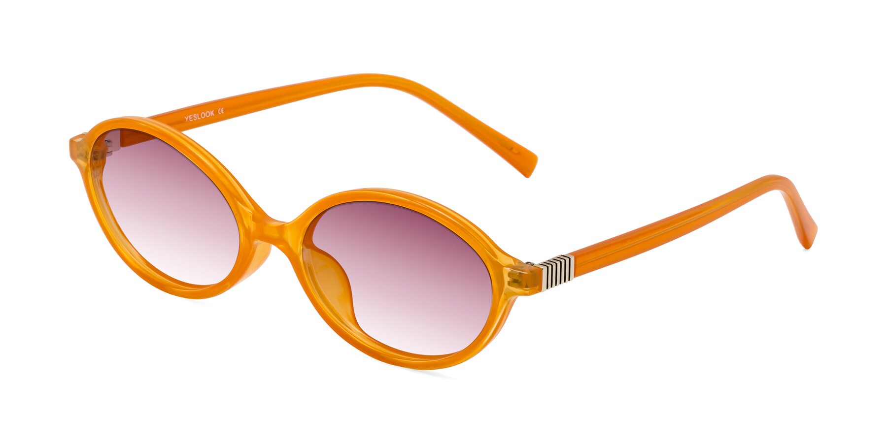 Angle of Ubell in Orange with Wine Gradient Lenses