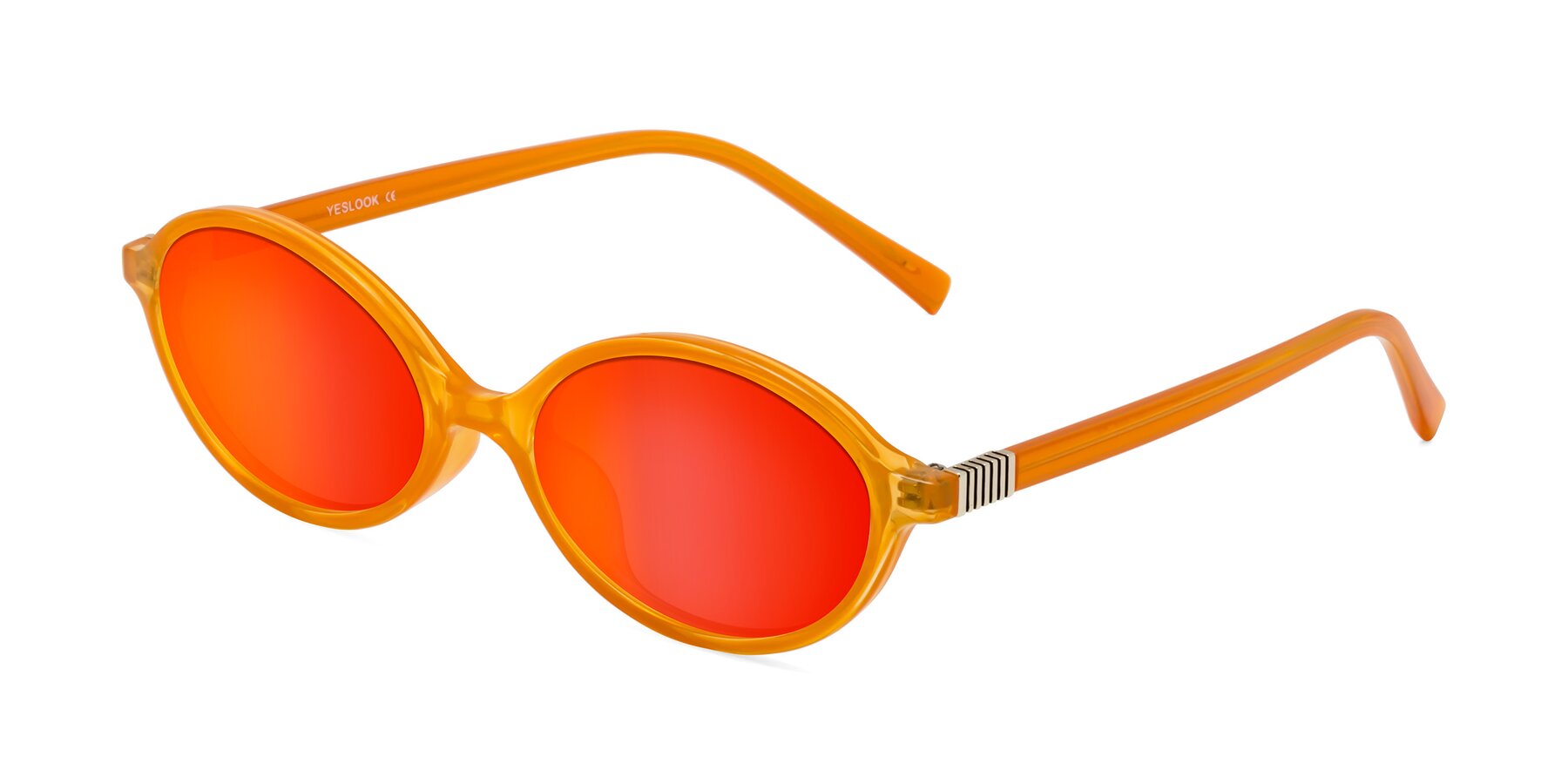 Angle of Ubell in Orange with Red Gold Mirrored Lenses