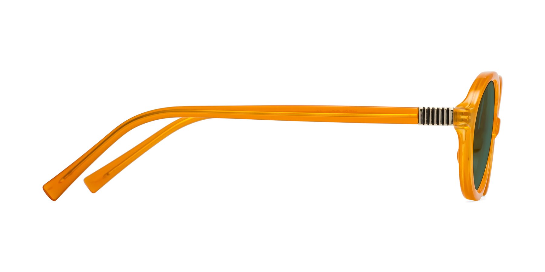 Side of Ubell in Orange with Green Polarized Lenses