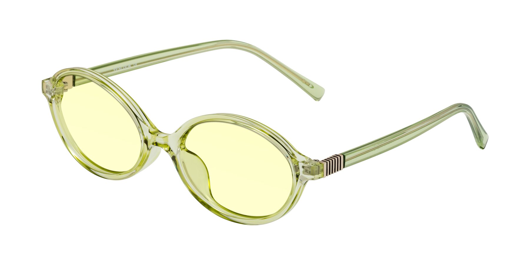 Angle of Ubell in Transparent Green with Light Yellow Tinted Lenses