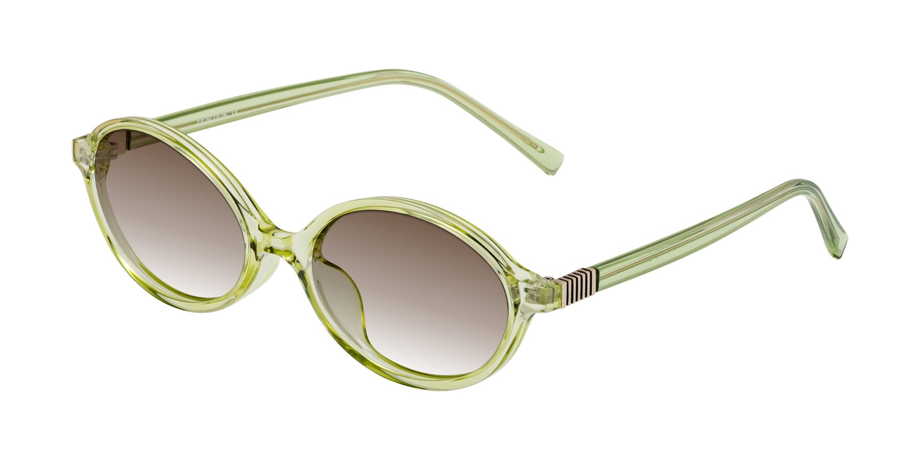 Angle of Ubell in Transparent Green with Brown Gradient Lenses
