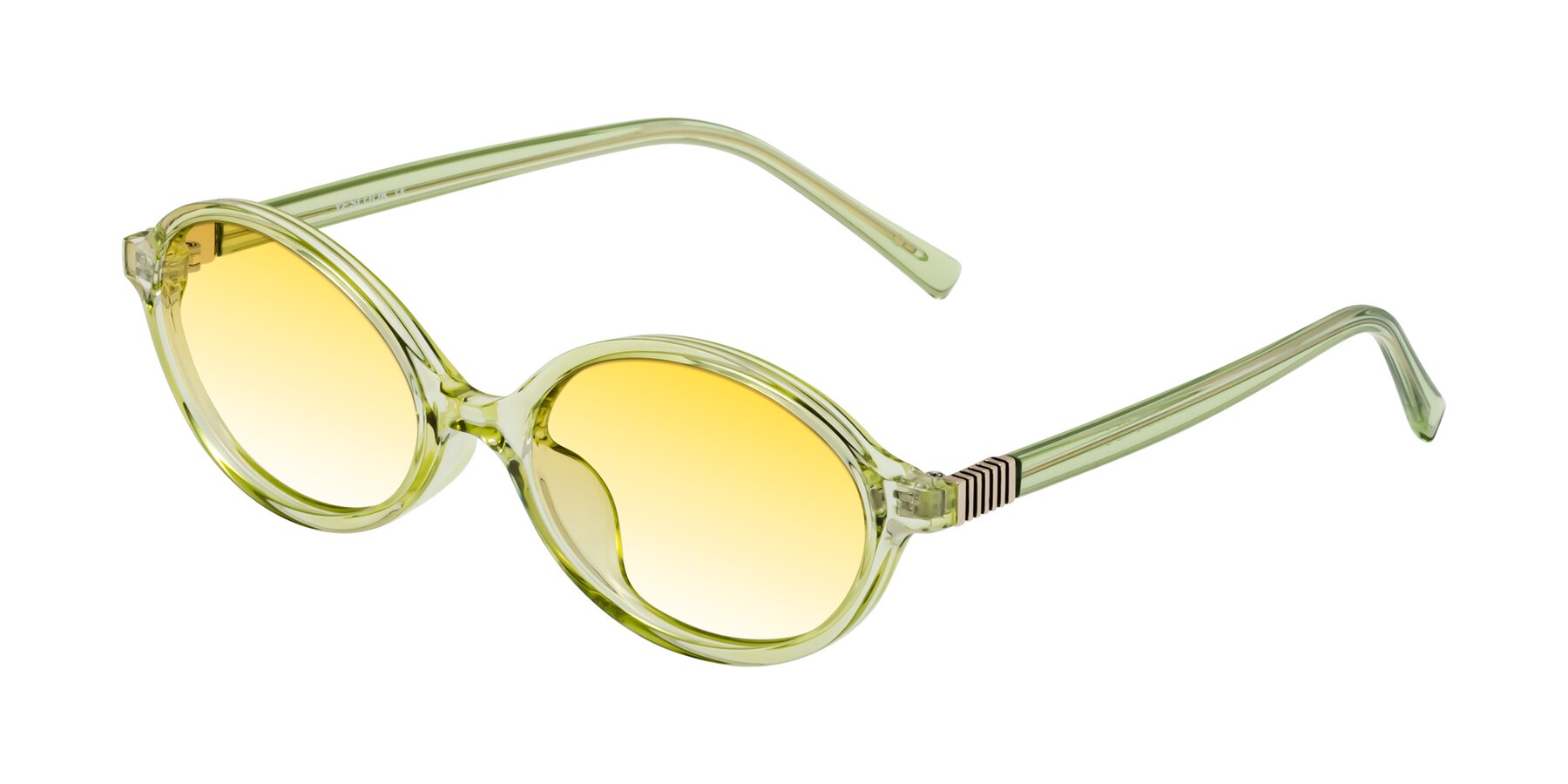 Angle of Ubell in Transparent Green with Yellow Gradient Lenses