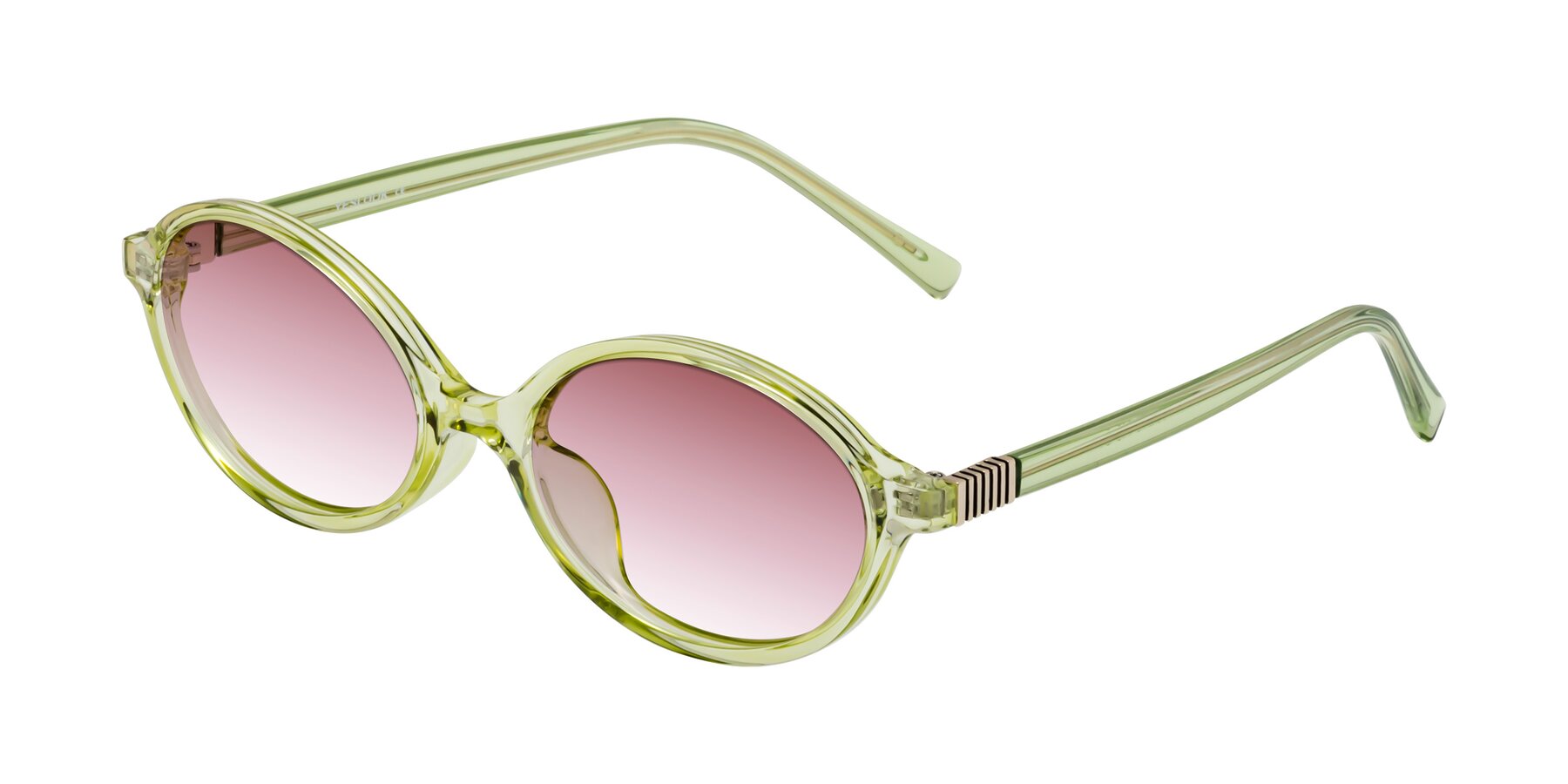 Angle of Ubell in Transparent Green with Garnet Gradient Lenses