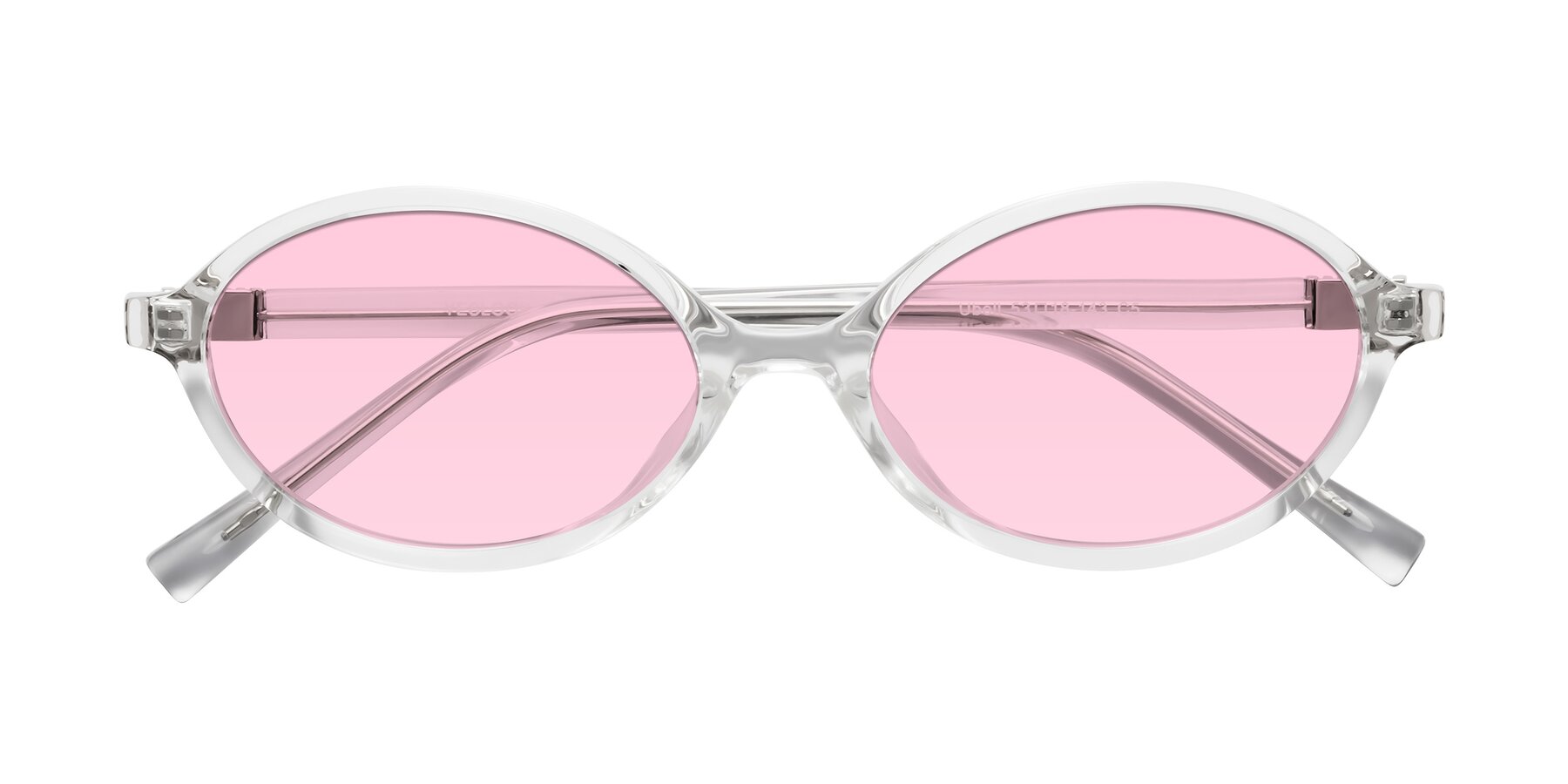 Folded Front of Ubell in Clear with Light Pink Tinted Lenses