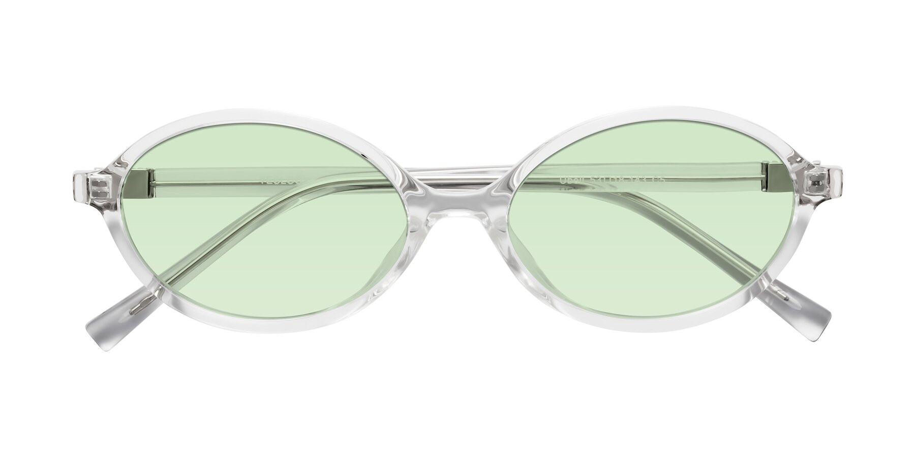 Folded Front of Ubell in Clear with Light Green Tinted Lenses