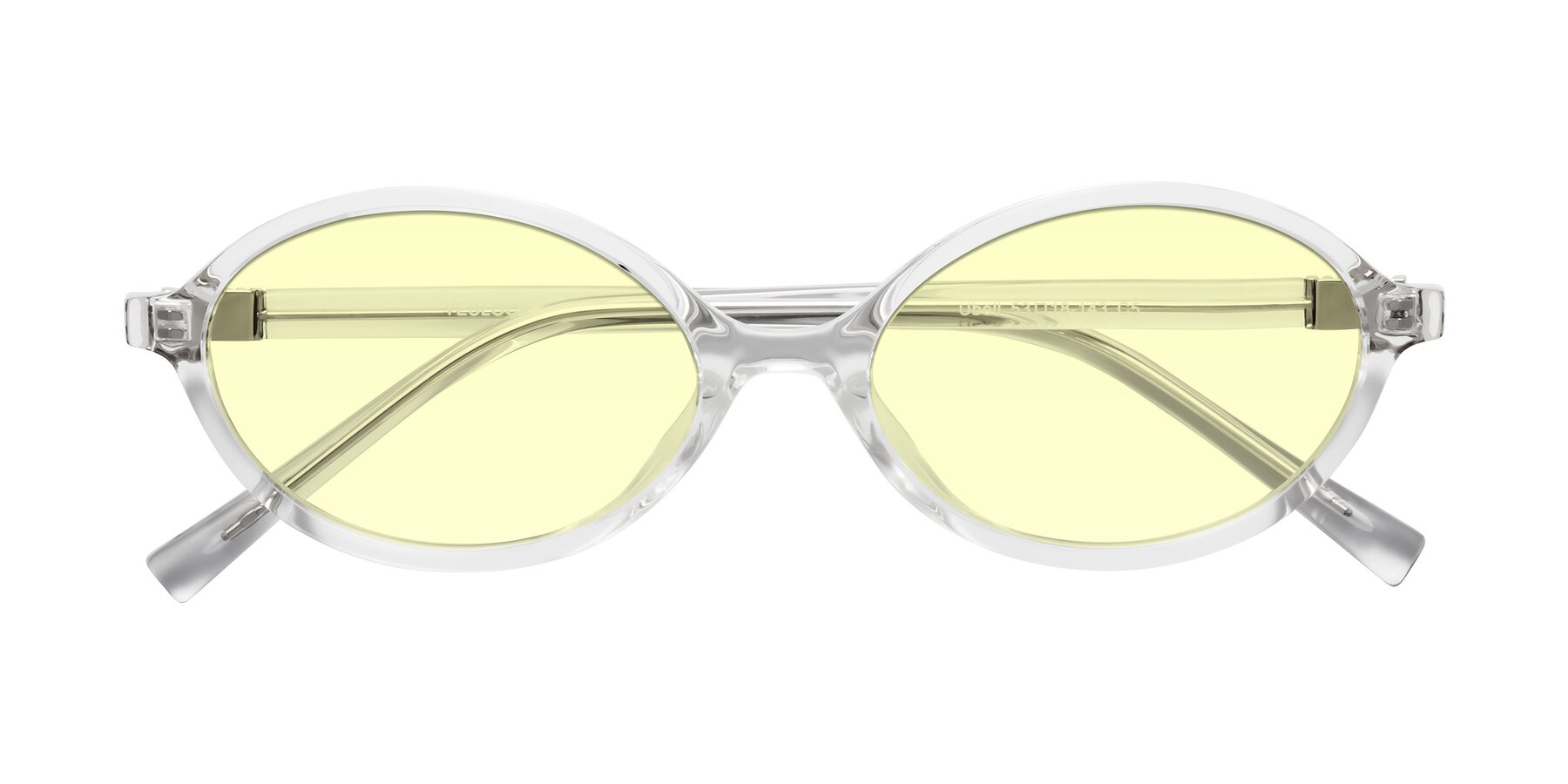 Folded Front of Ubell in Clear with Light Yellow Tinted Lenses