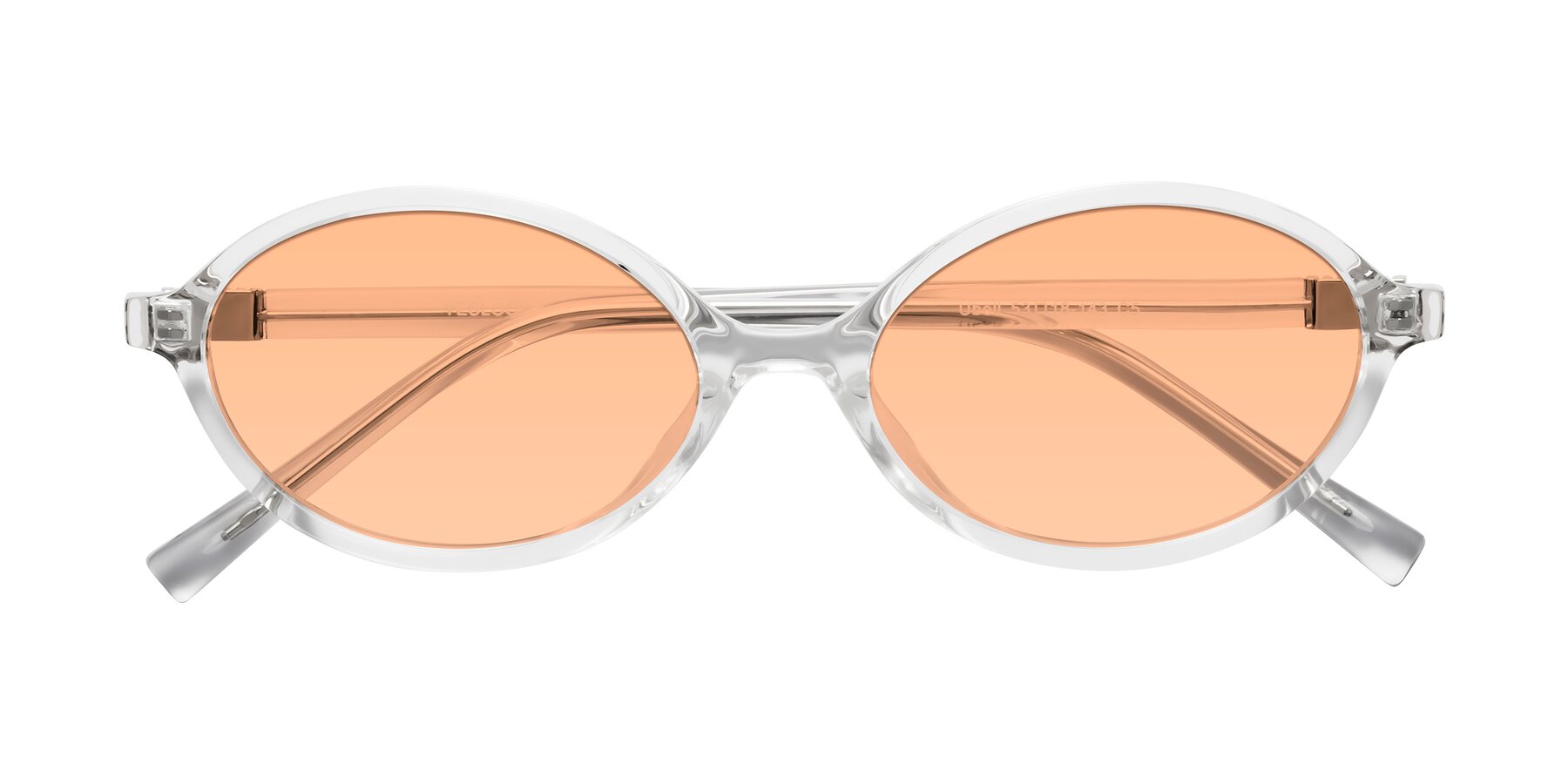 Folded Front of Ubell in Clear with Light Orange Tinted Lenses