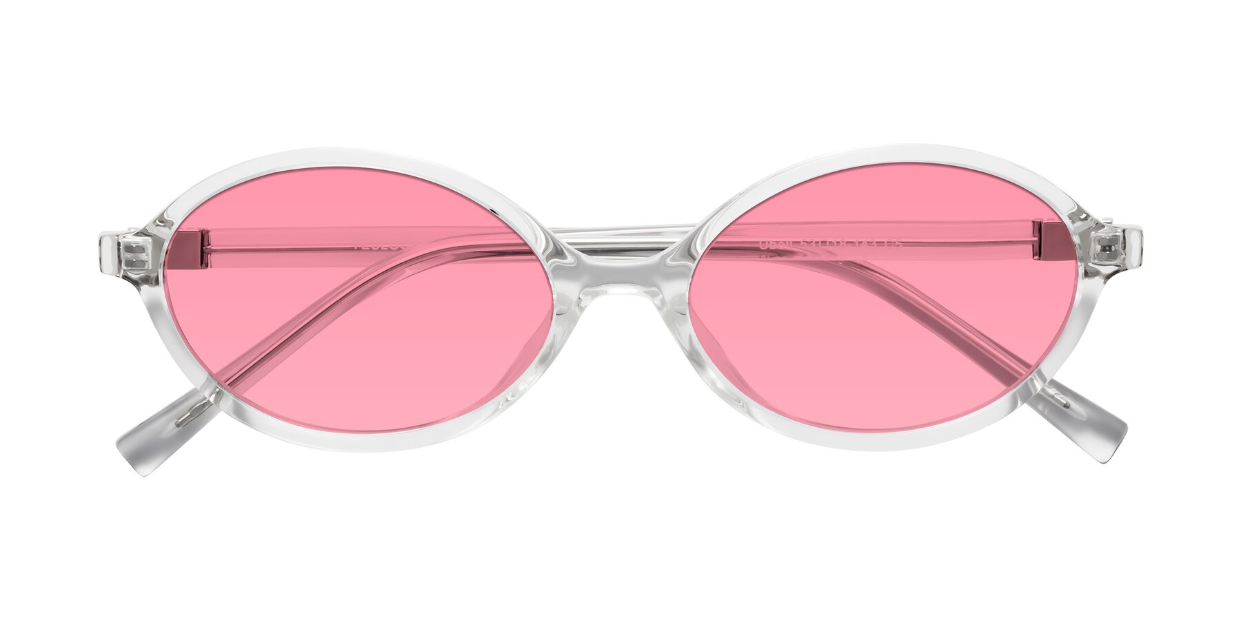 Folded Front of Ubell in Clear with Pink Tinted Lenses